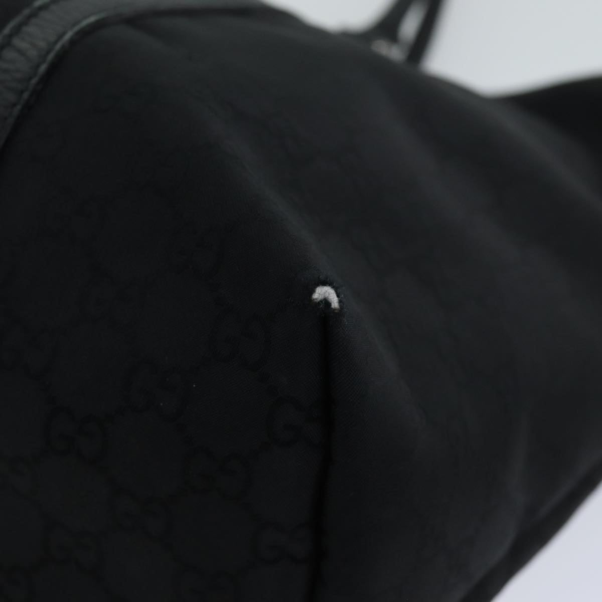 GUCCI GG Canvas Tote Bag Black 265696 75315
