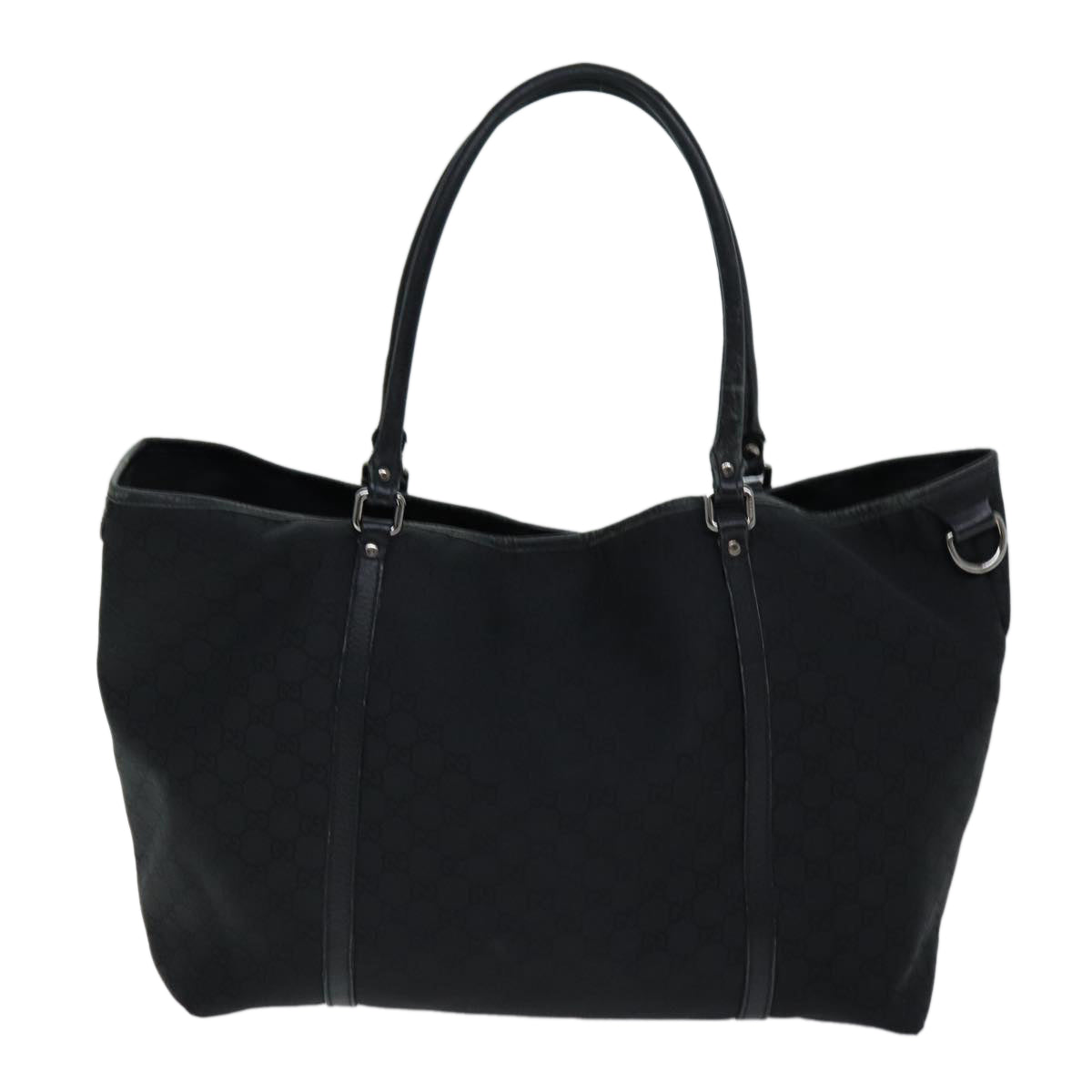 GUCCI GG Canvas Tote Bag Black 265696 75315