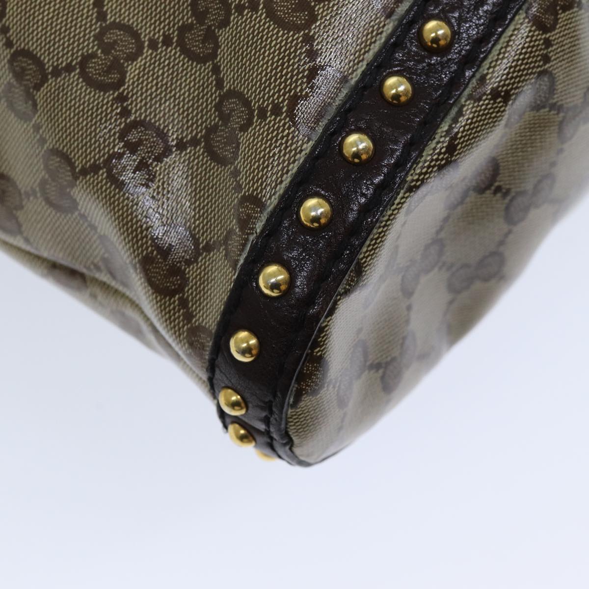 GUCCI GG Crystal Hand Bag 2way Beige 207282 75317