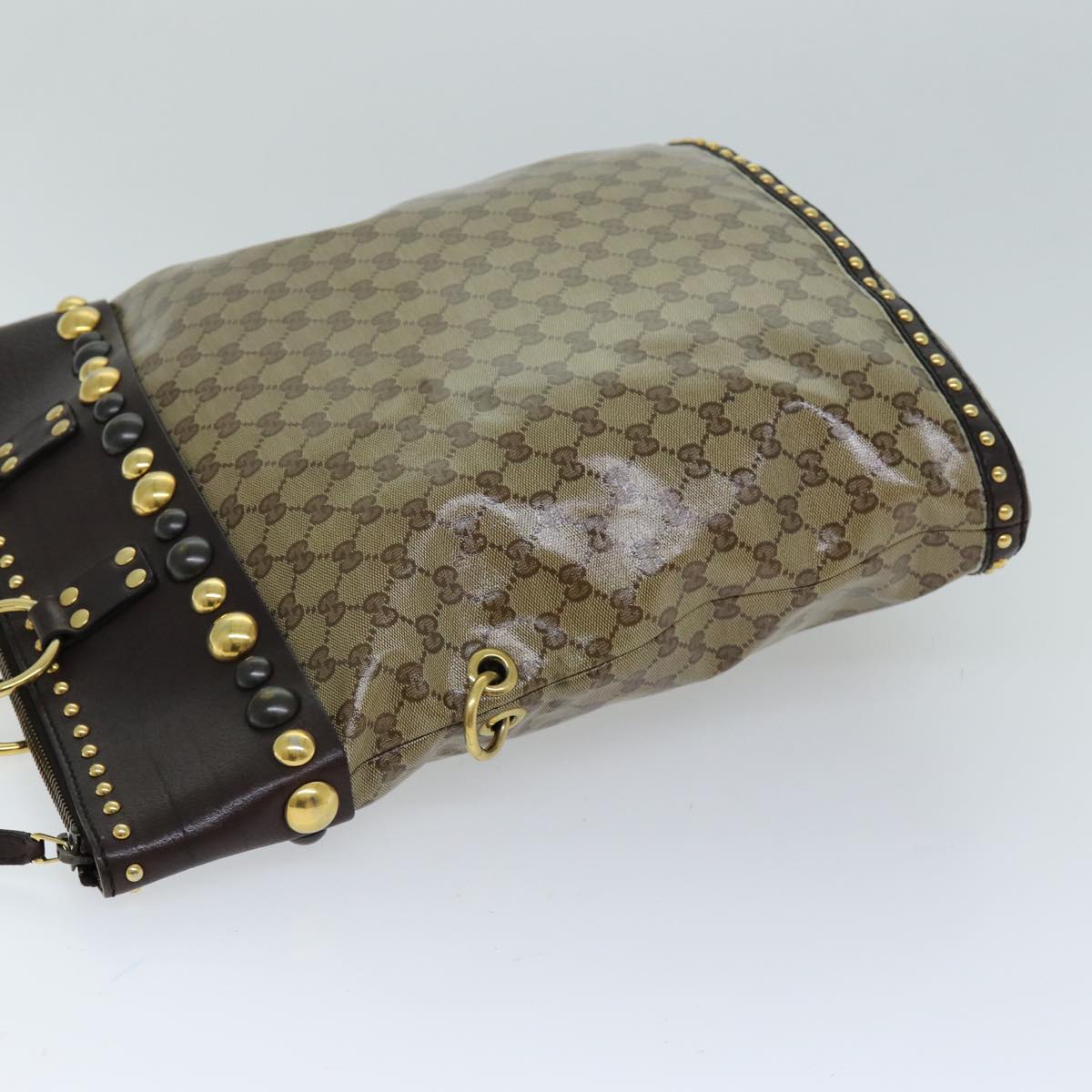 GUCCI GG Crystal Hand Bag 2way Beige 207282 75317