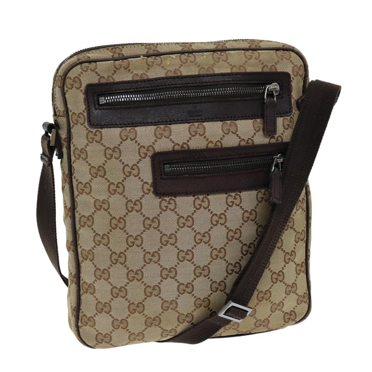 GUCCI GG Canvas Shoulder Bag Beige 92551 75348