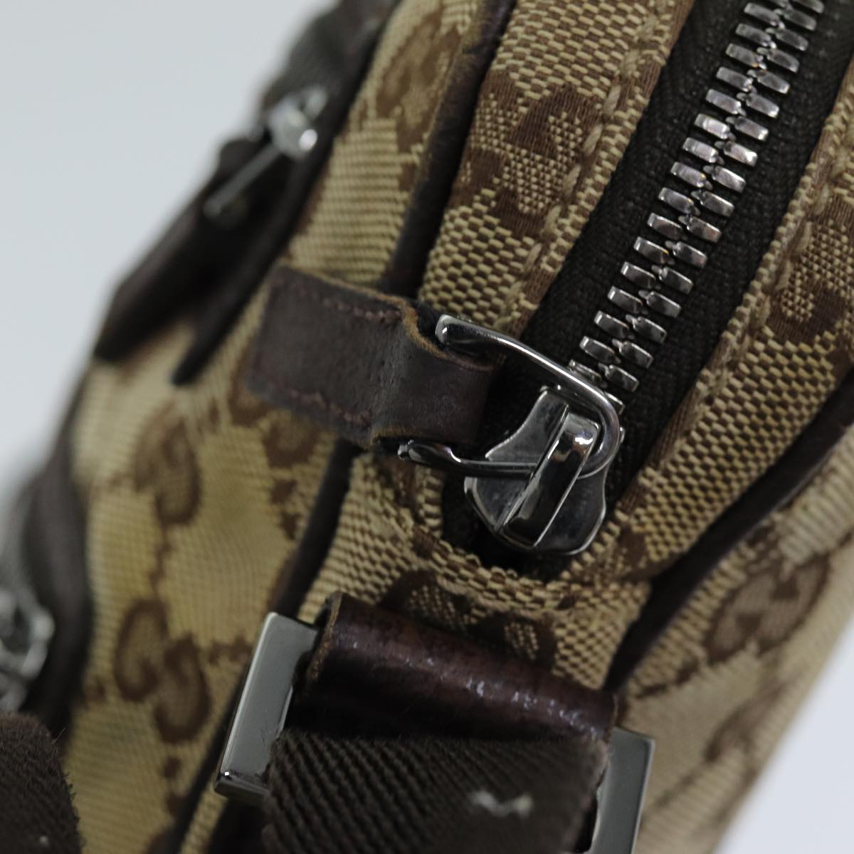 GUCCI GG Canvas Shoulder Bag Beige 92551 75348