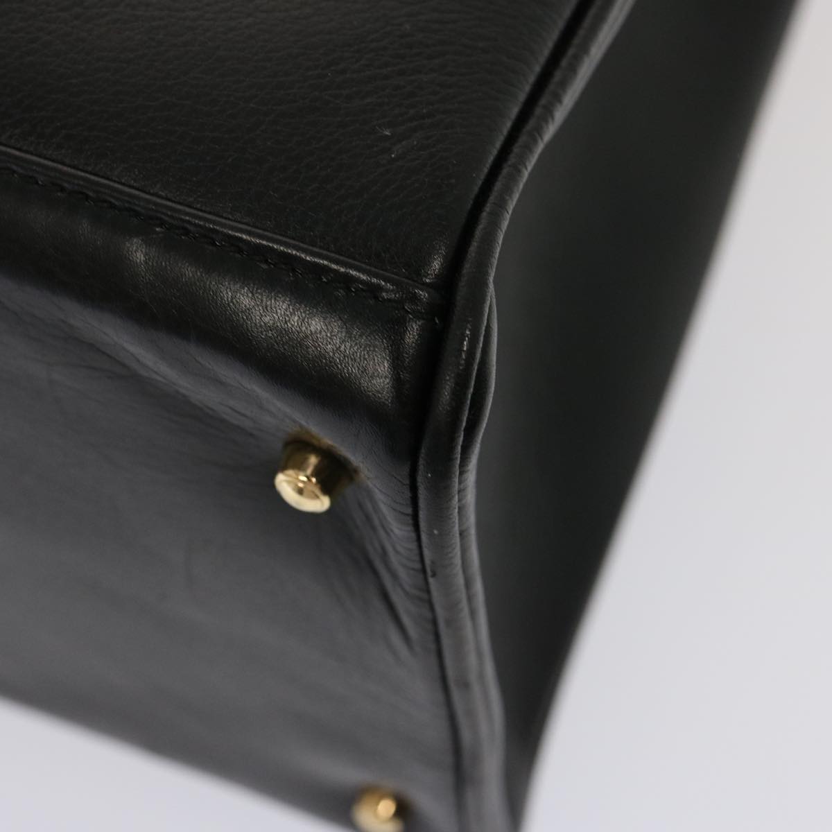GUCCI Bamboo Tote Bag Leather 2way Black 002 2855 0322 0 75353
