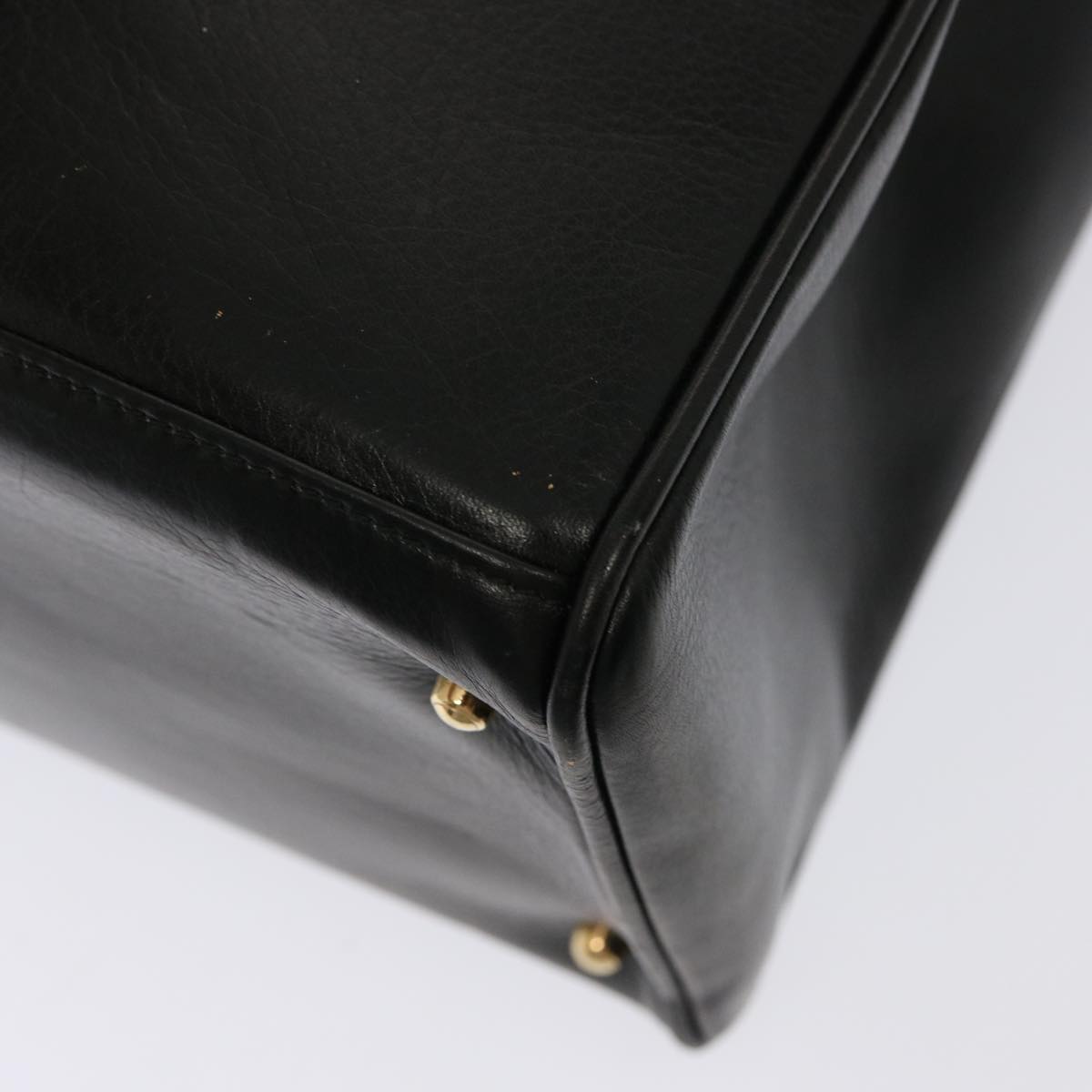 GUCCI Bamboo Tote Bag Leather 2way Black 002 2855 0322 0 75353