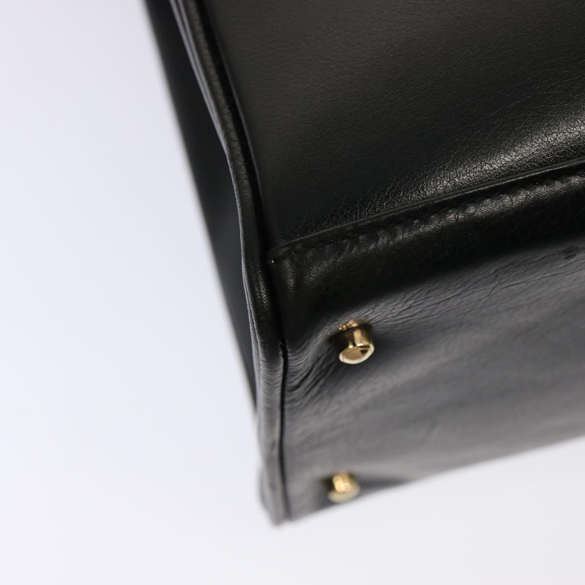 GUCCI Bamboo Tote Bag Leather 2way Black 002 2855 0322 0 75353