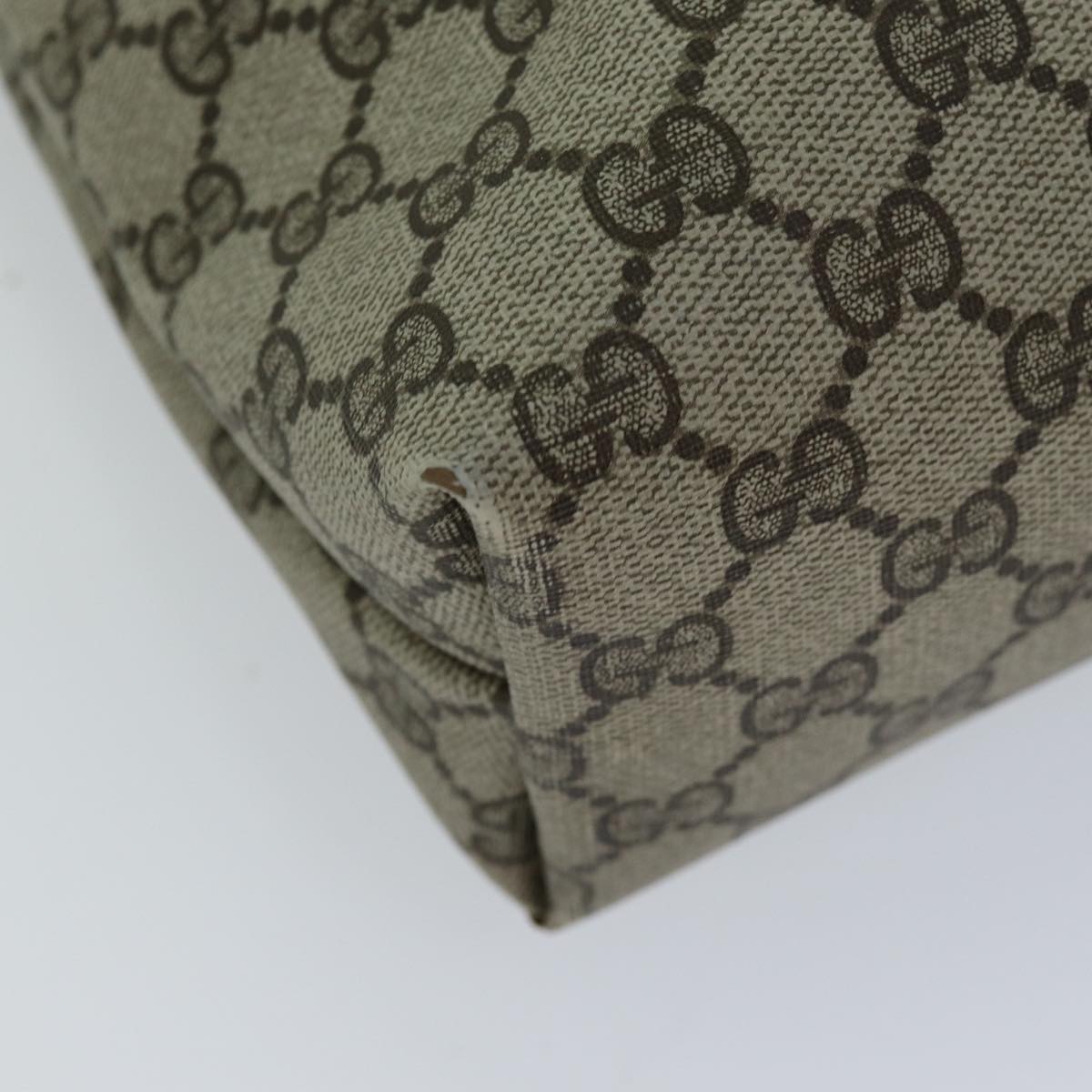GUCCI GG Supreme Web Sherry Line Tote Bag PCVLeather Beige 39 02 003 75358