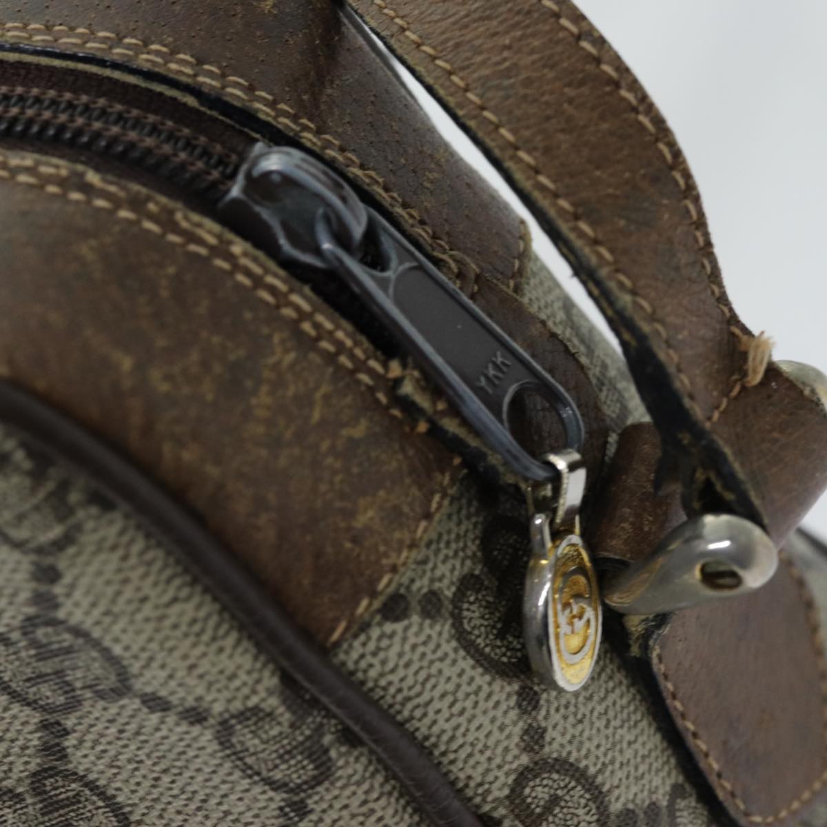 GUCCI Web Sherry Line GG Supreme Shoulder Bag Beige Red 72 001 3654 75457