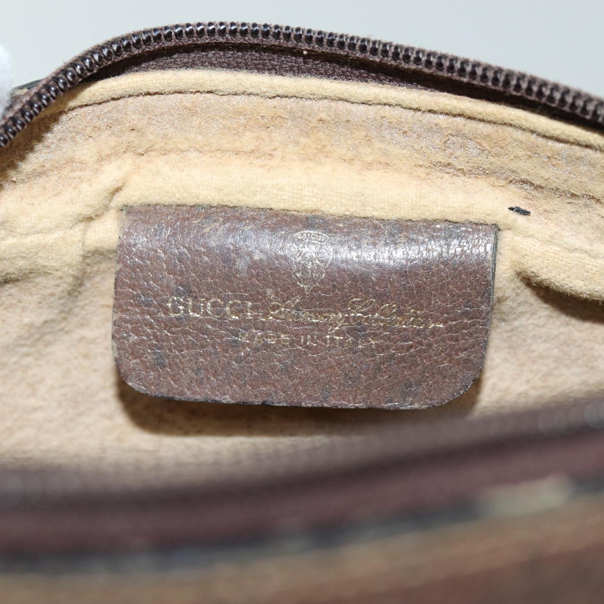 GUCCI Web Sherry Line GG Supreme Shoulder Bag Beige Red 72 001 3654 75457
