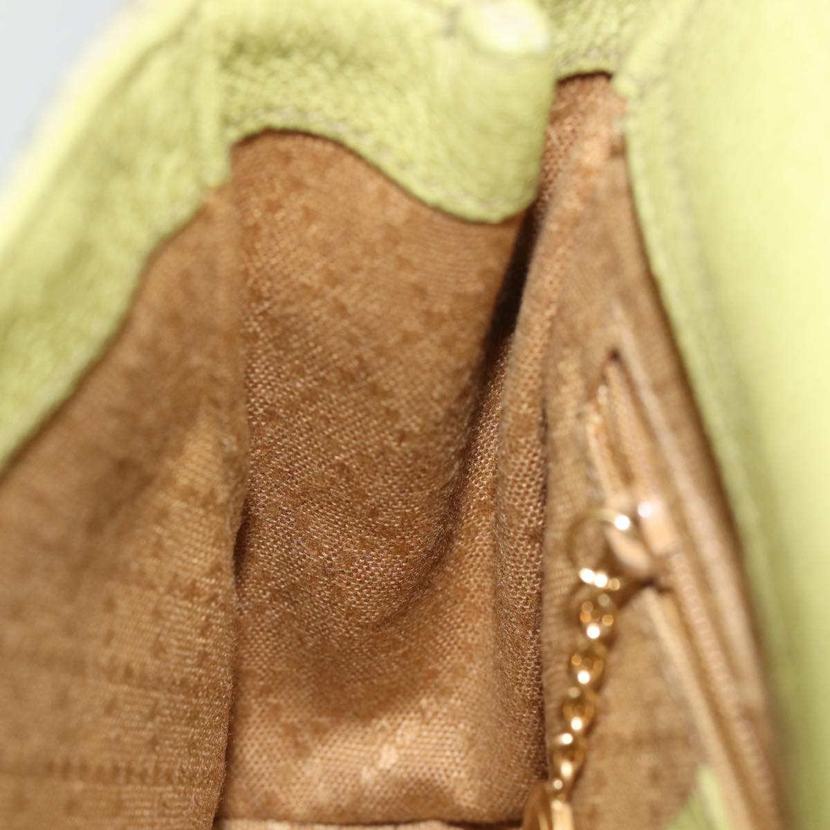 GUCCI Bamboo Hand Bag Suede 2way Green 007 2214 0238 75507