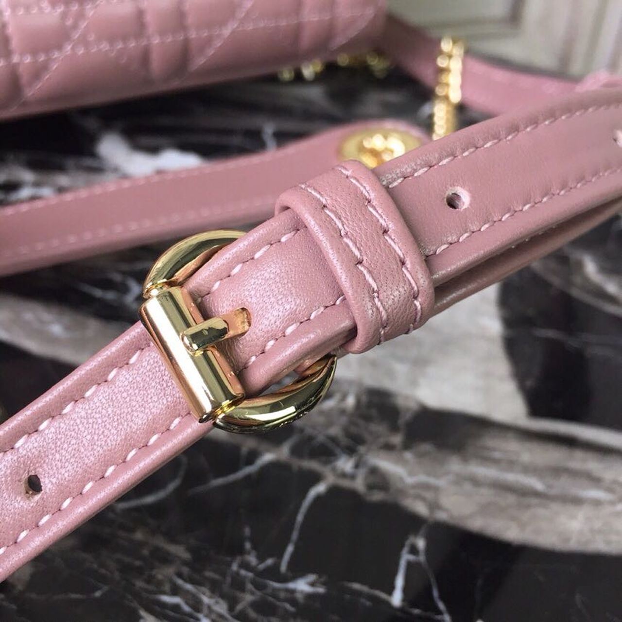 GLAMI Mini Lady Bag Gold Toned Hardware Dusty Pink For Women 18cm/7in CD