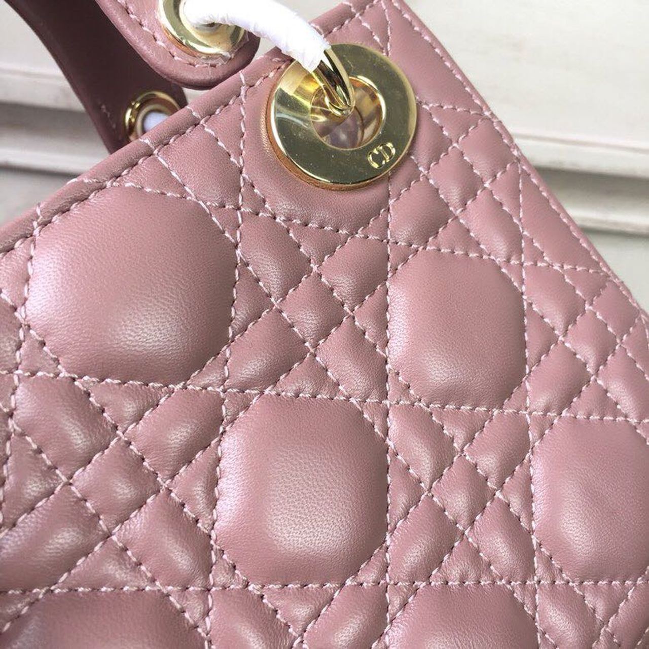 GLAMI Mini Lady Bag Gold Toned Hardware Dusty Pink For Women 18cm/7in CD
