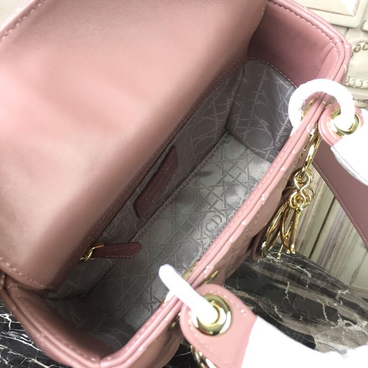 GLAMI MeGLAMIum Lady Bag Gold Toned Hardware Dusty Pink For Women 20cm/8in CD