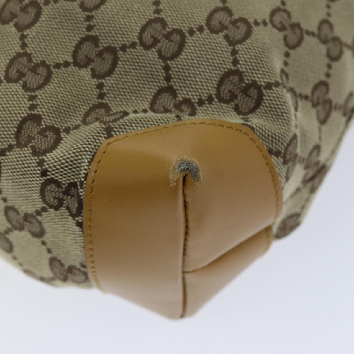 GUCCI GG Canvas Sherry Line Tote Bag Beige Red Brown 019 0402 75588