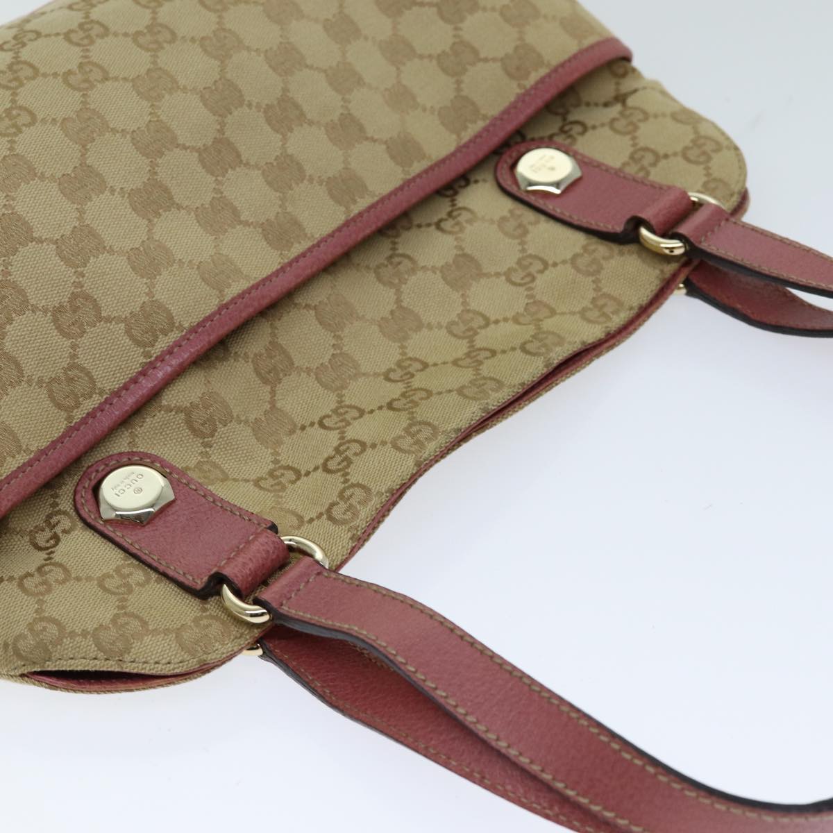 GUCCI GG Canvas Tote Bag Beige 163288 75592
