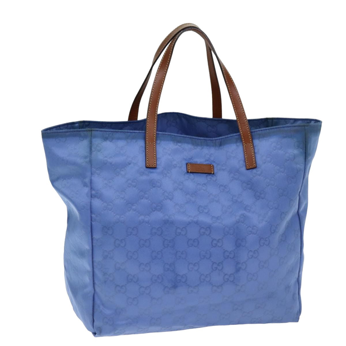 GUCCI GG Canvas Tote Bag Blue 282439 75595