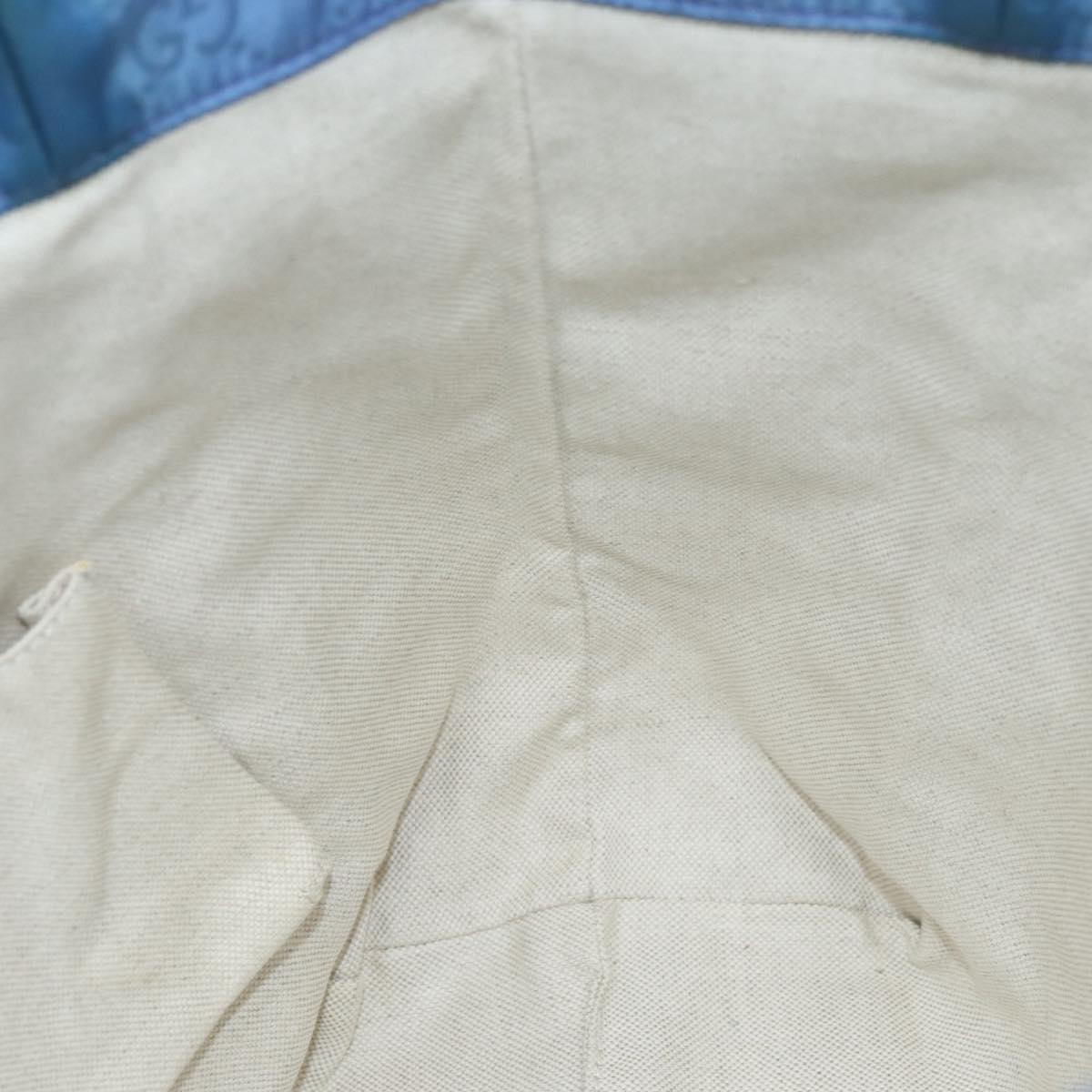 GUCCI GG Canvas Tote Bag Blue 282439 75595
