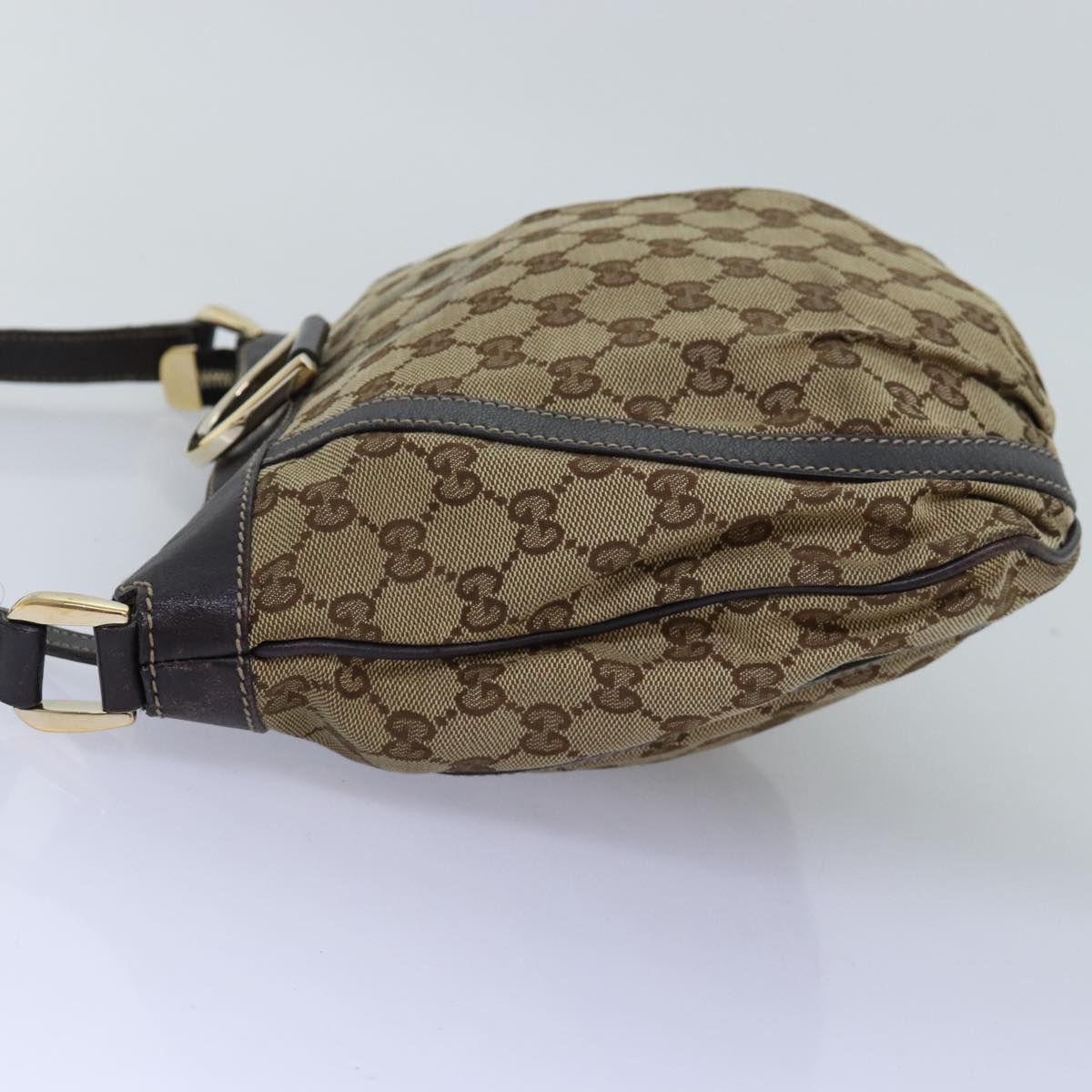 GUCCI GG Canvas Shoulder Bag Beige 203257 75598