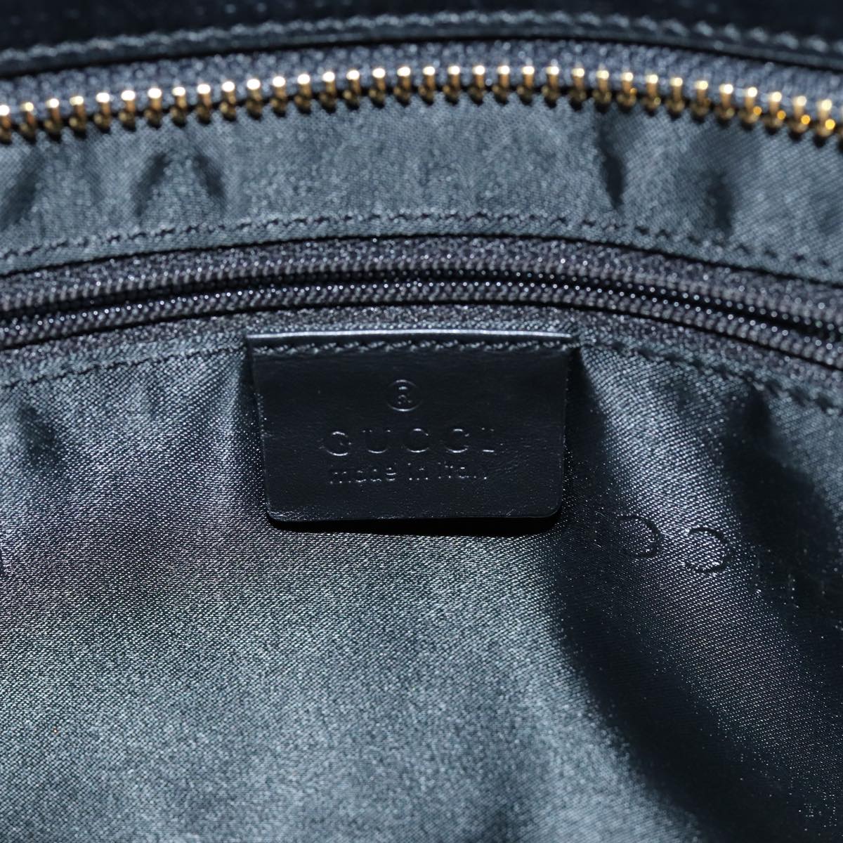 GUCCI GG Canvas Shoulder Bag Black White 001 4094 75600