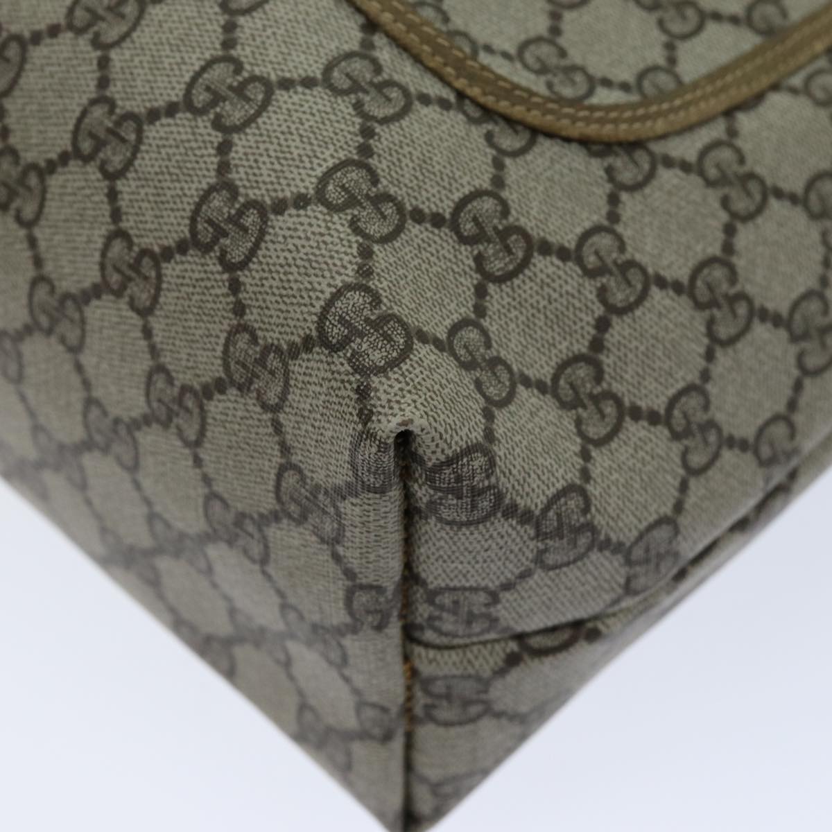GUCCI GG Supreme Web Sherry Line Tote Bag PVC Red Beige 002 23 4487 75601