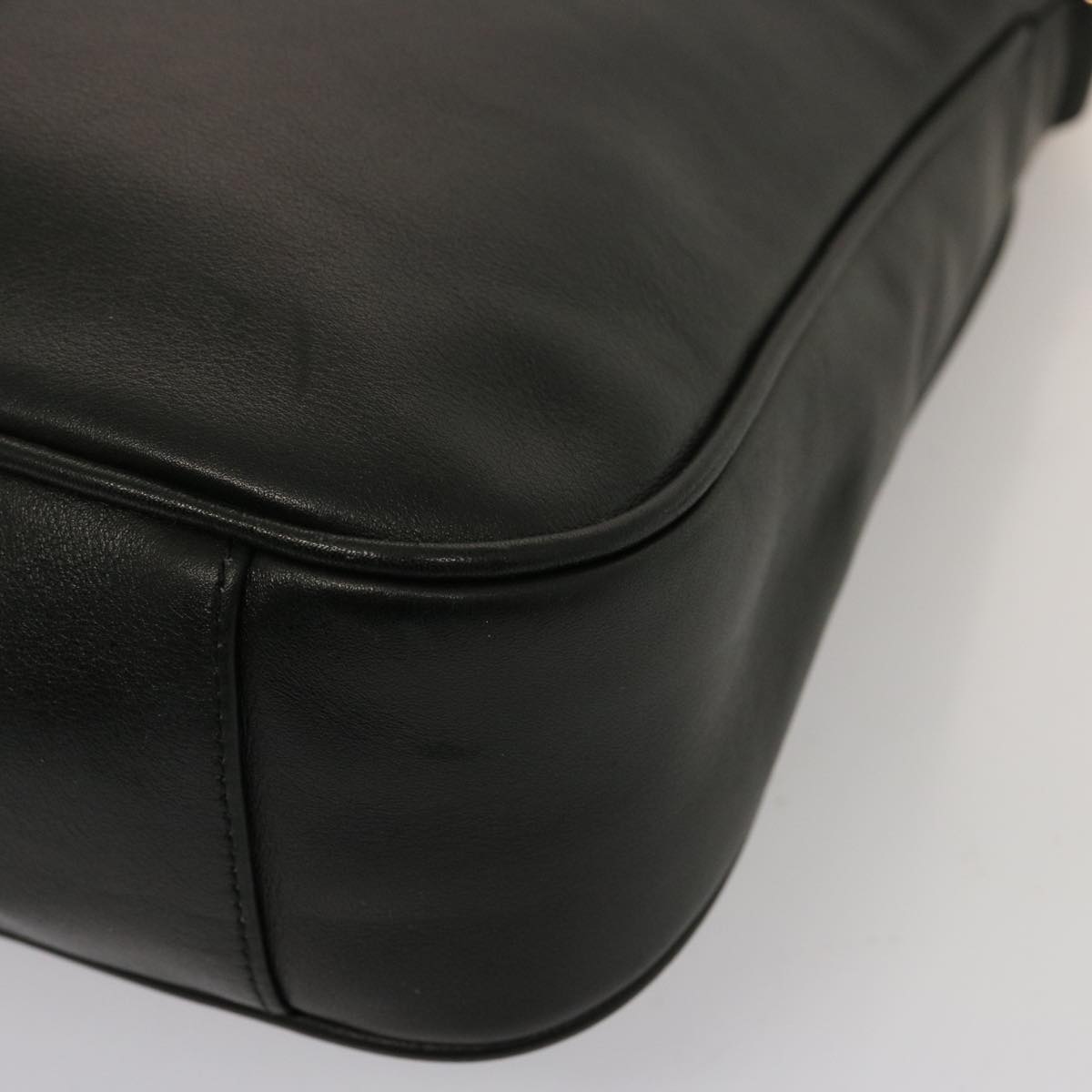 GUCCI Bamboo Shoulder Bag Leather 2way Black 001 1638 2123 75603