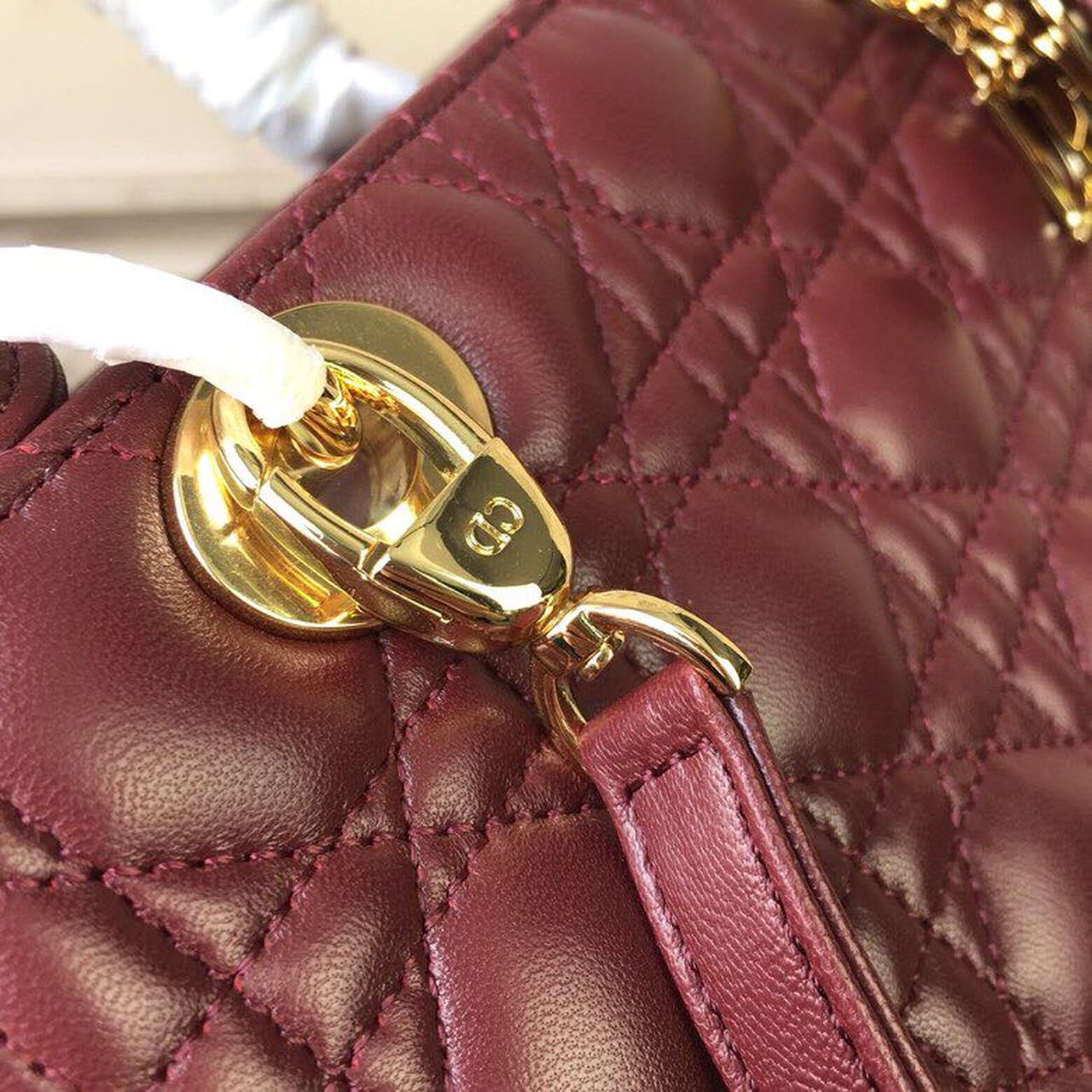 GLAMI MeGLAMIum Lady Bag Gold Toned Hardware Burgundy For Women 24cm/9in CD