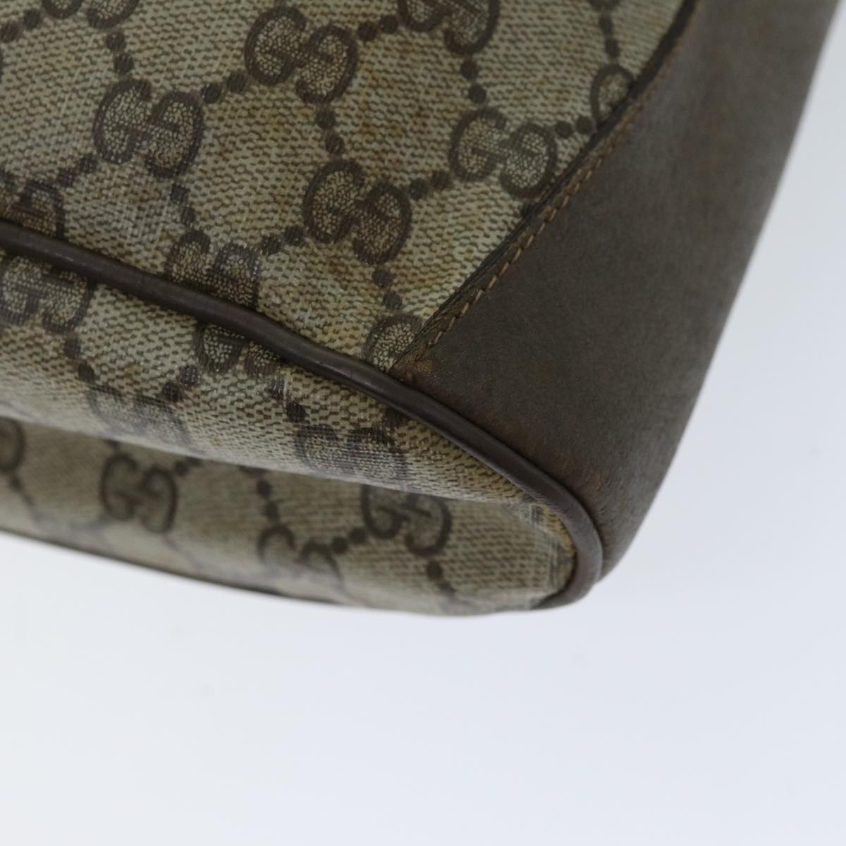GUCCI Web Sherry Line GG Supreme Shoulder Bag Beige Red 41 02 034 75621