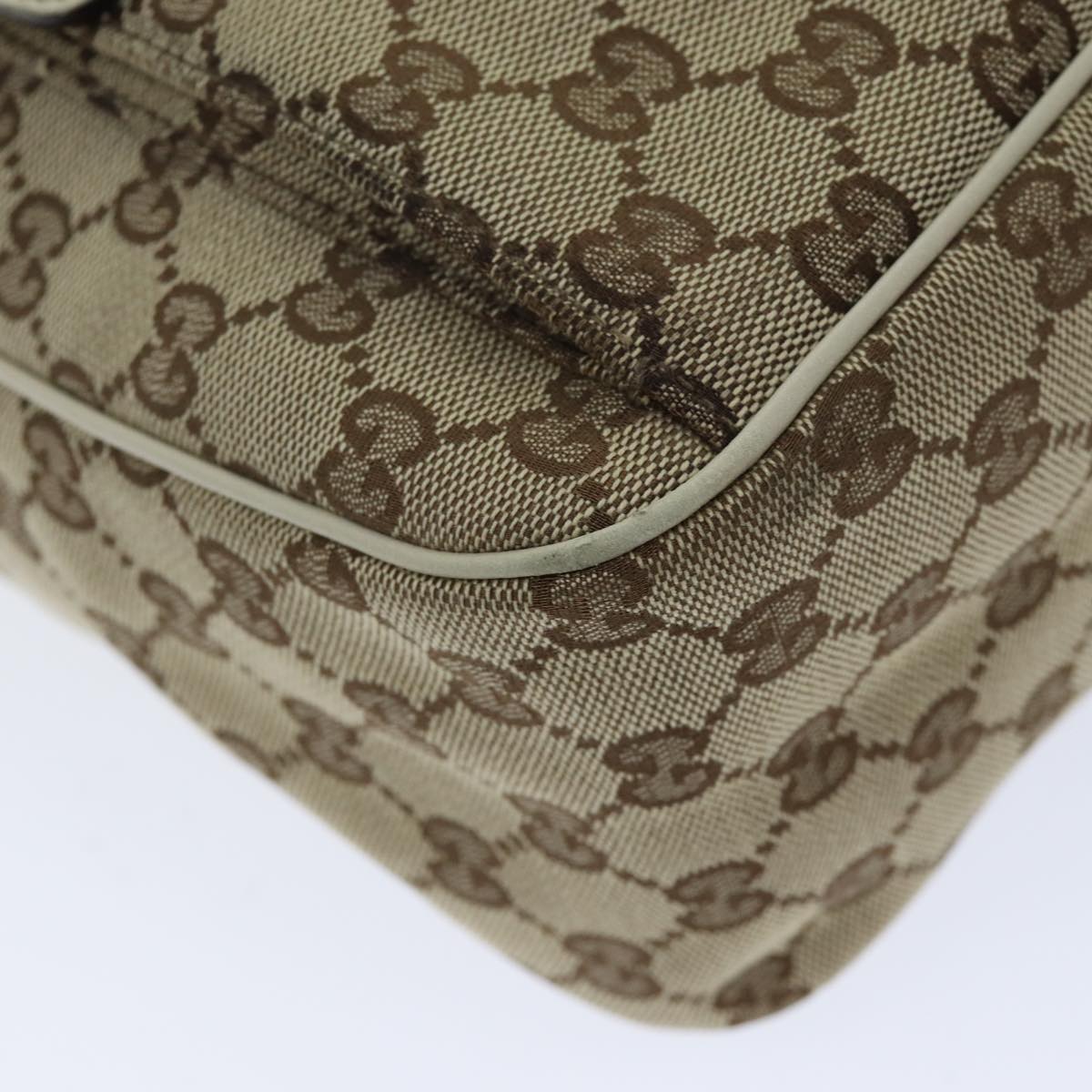 GUCCI GG Canvas Shoulder Bag Beige 153025 75622