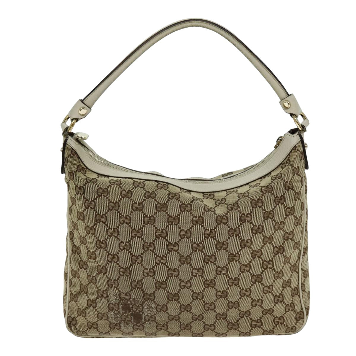GUCCI GG Canvas Shoulder Bag Beige 153025 75622