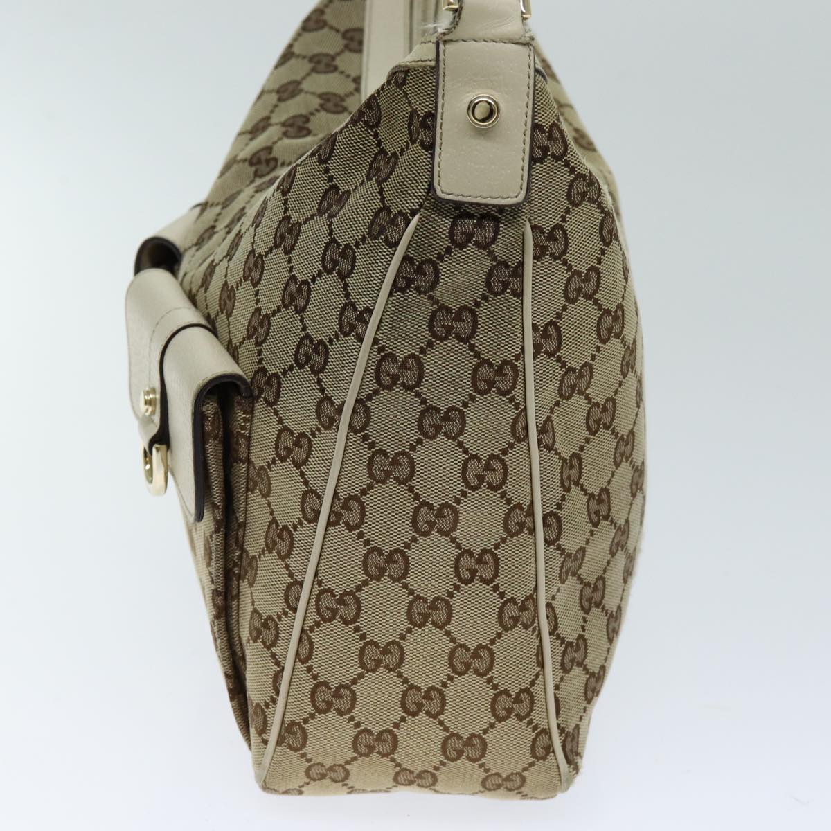 GUCCI GG Canvas Shoulder Bag Beige 153025 75622