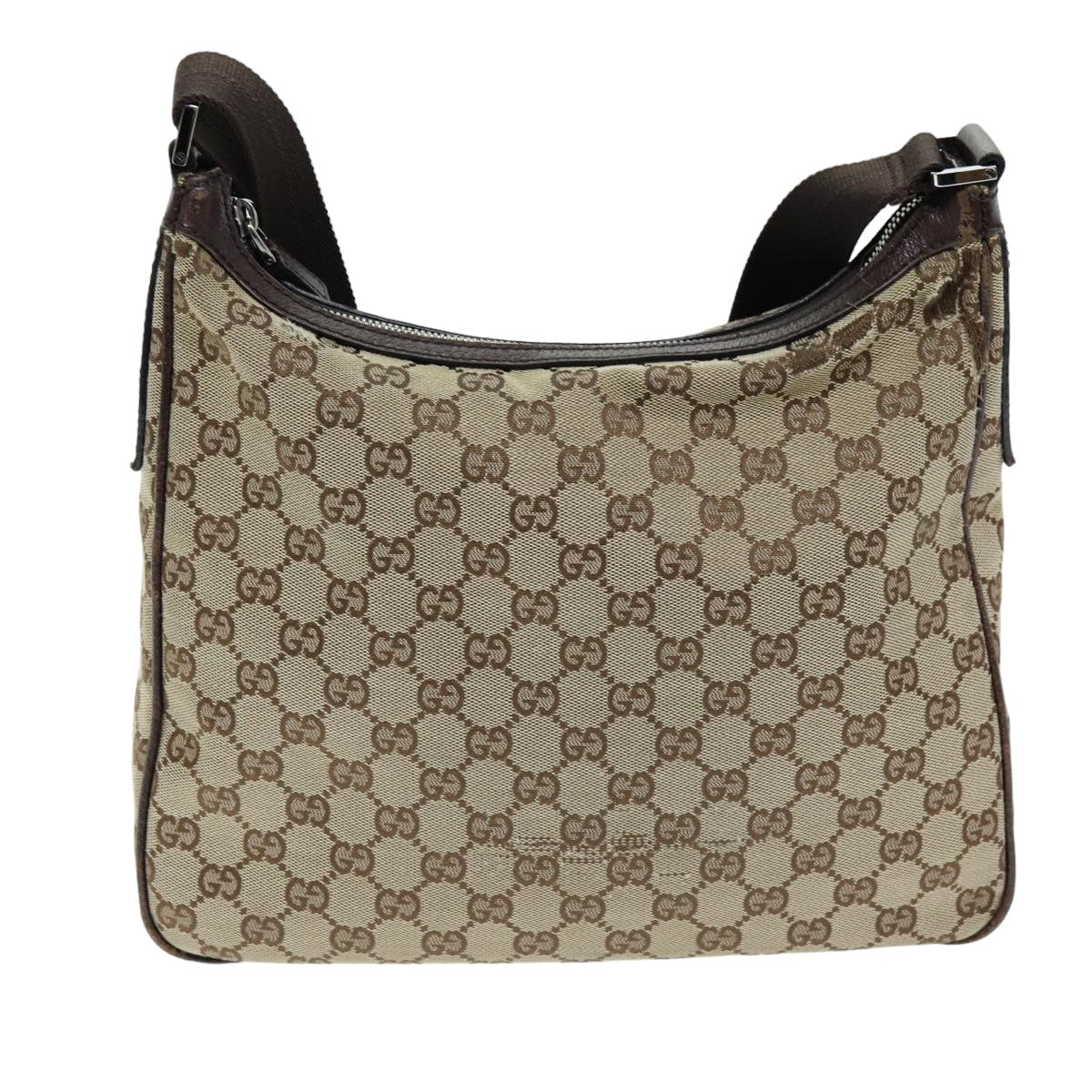 GUCCI GG Canvas Shoulder Bag Beige 131211 75623