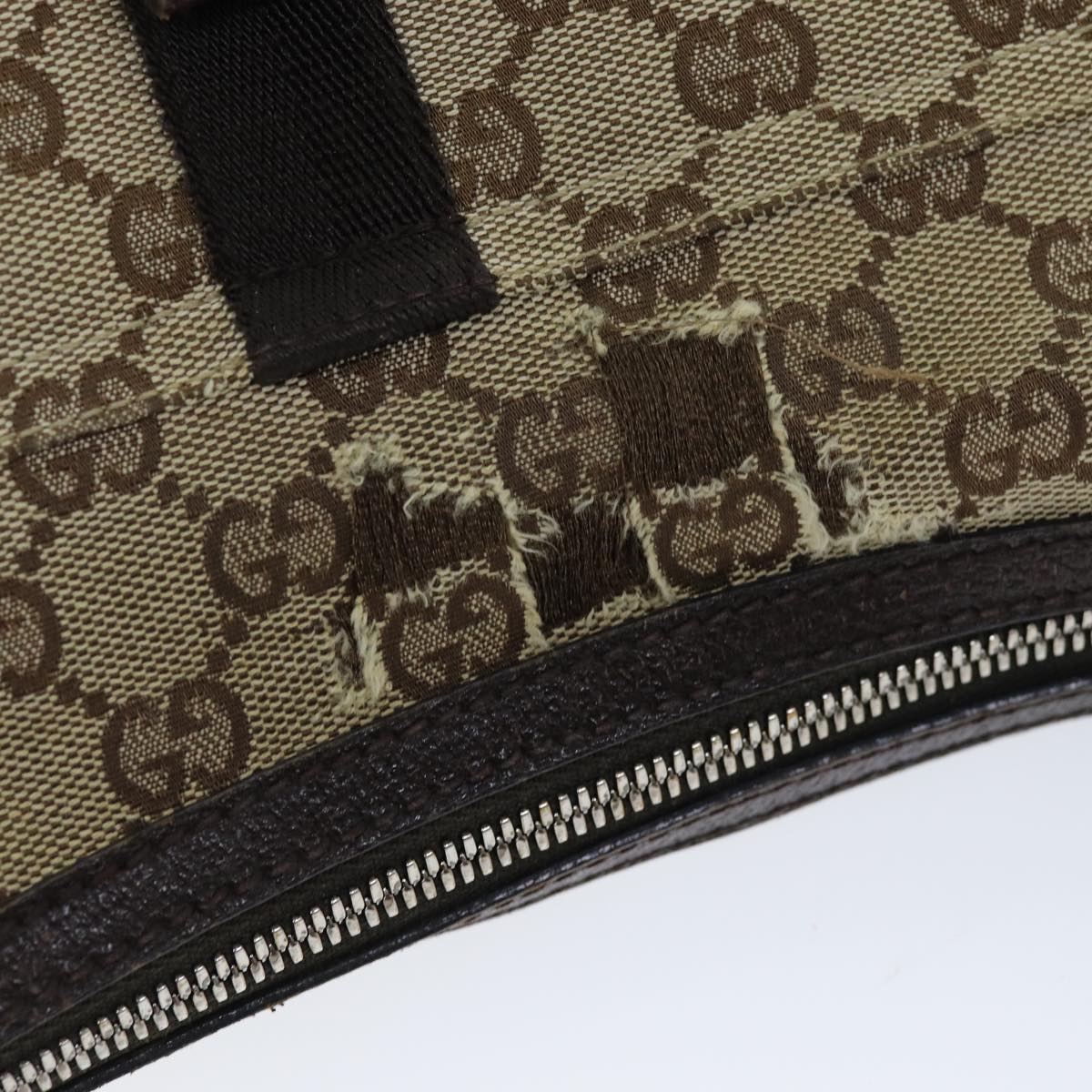 GUCCI GG Canvas Shoulder Bag Beige 131211 75623
