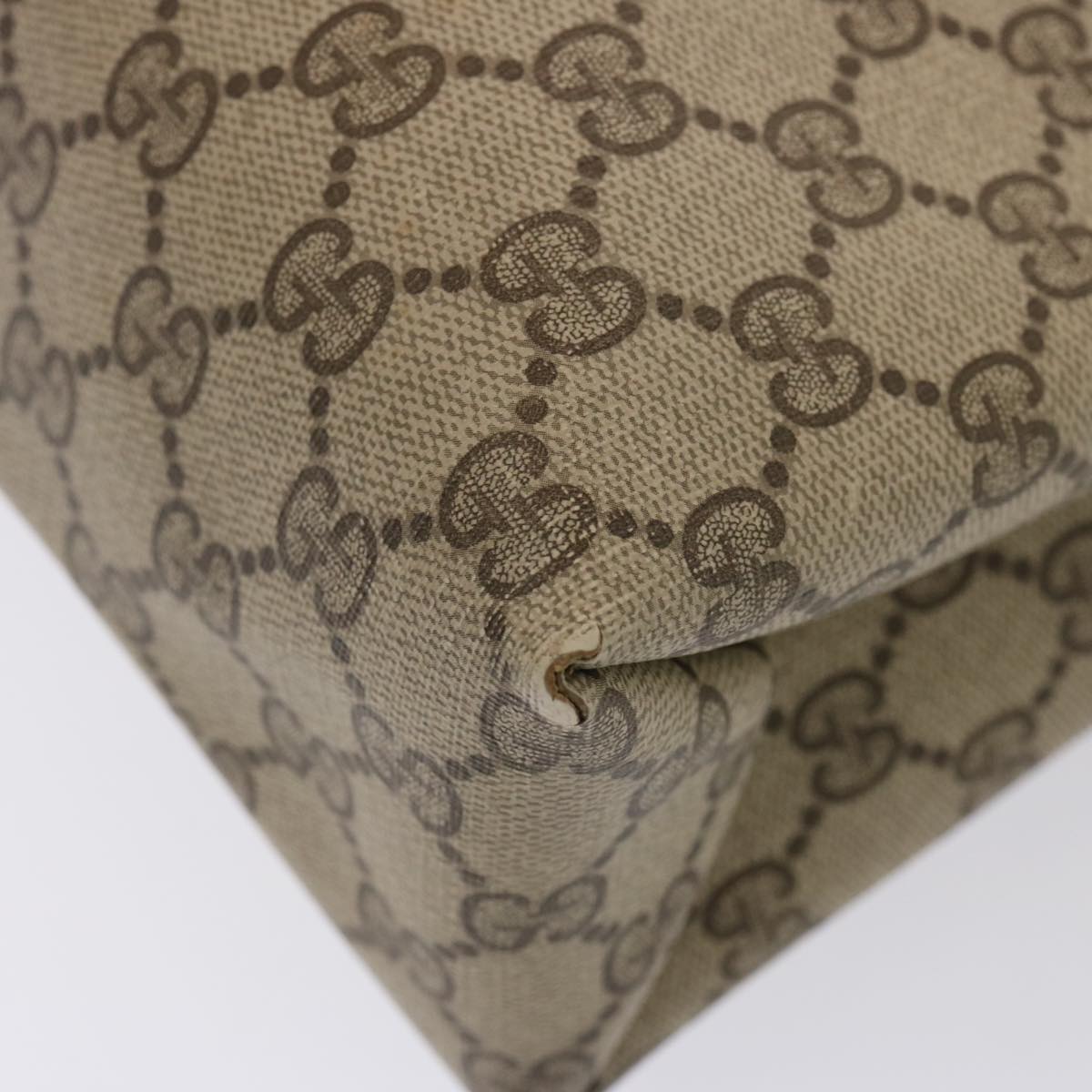 GUCCI GG Supreme Tote Bag PVC Beige 39 02 061 75624