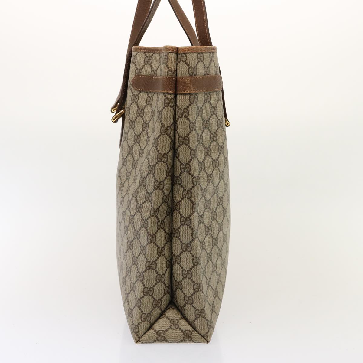 GUCCI GG Supreme Tote Bag PVC Beige 39 02 061 75624