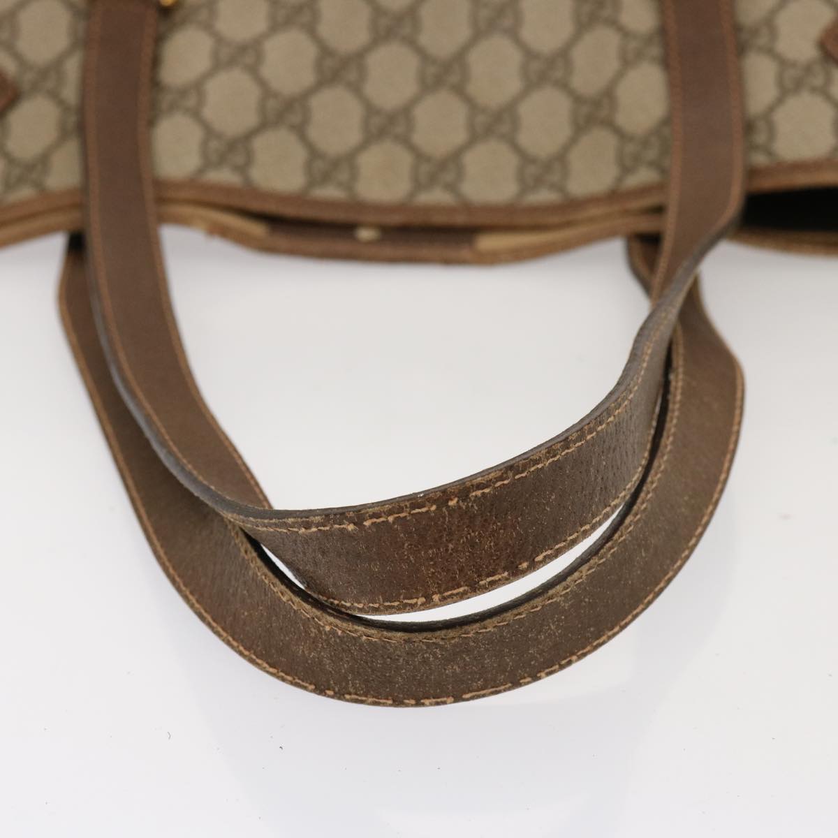 GUCCI GG Supreme Tote Bag PVC Beige 39 02 061 75624