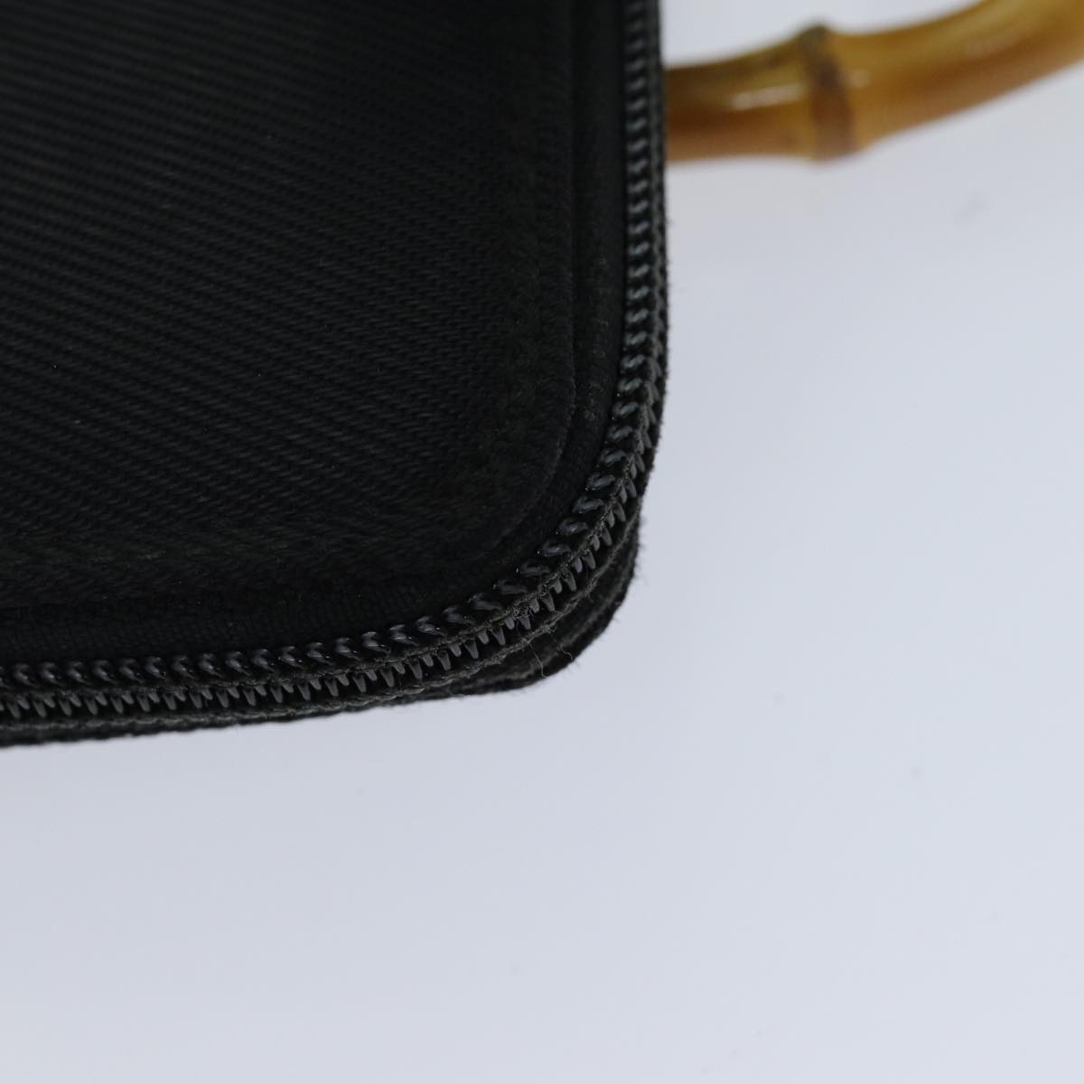 GUCCI Bamboo Shoulder Bag Nylon 2way Black 039 1998 0700 75687
