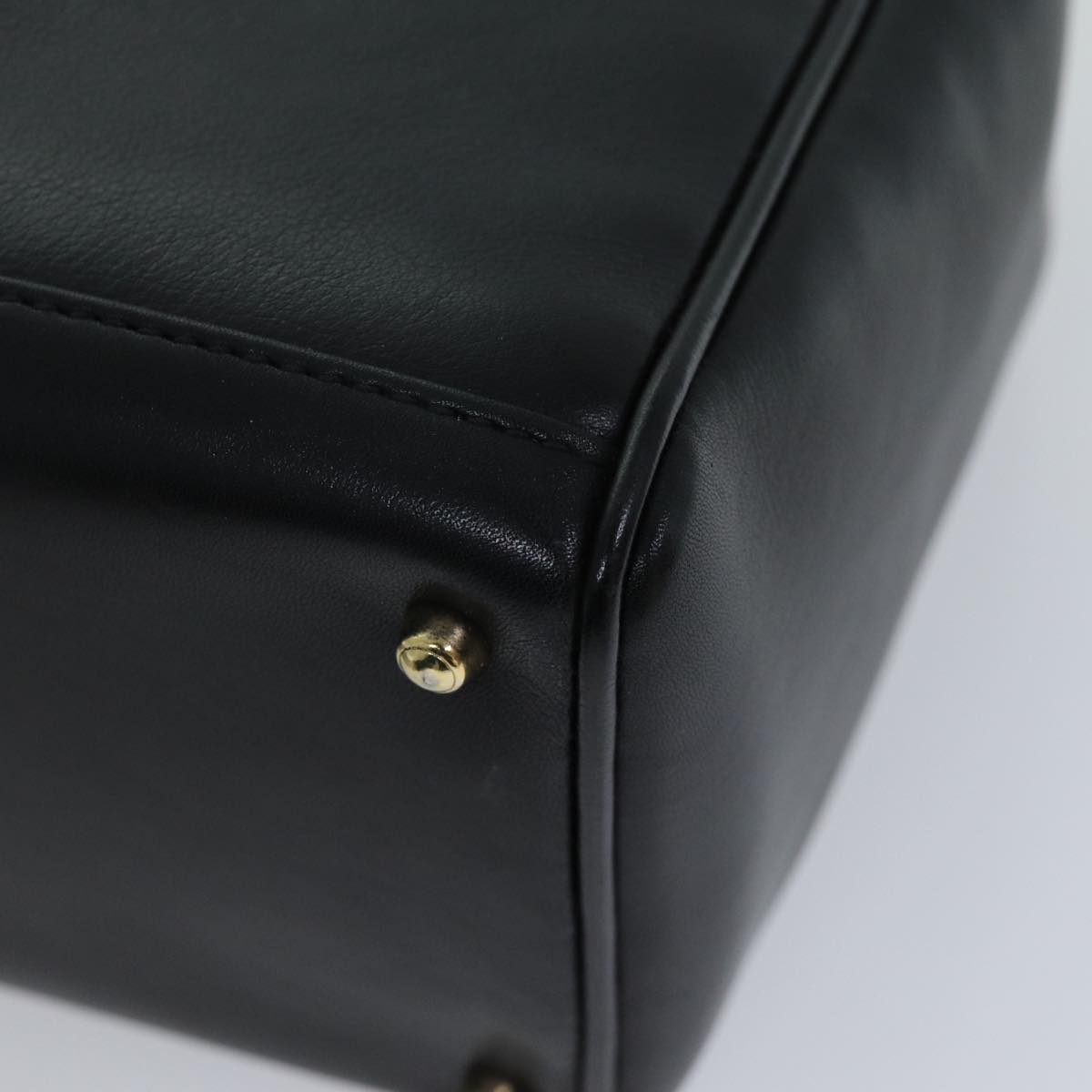 GUCCI Bamboo Hand Bag Leather 2way Black 000 2122 0316 75691