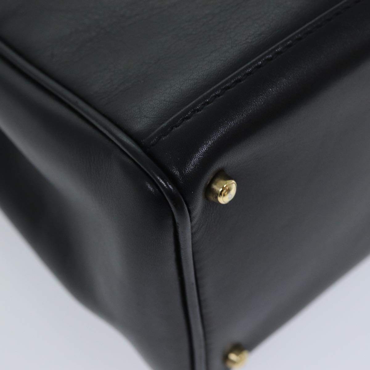 GUCCI Bamboo Hand Bag Leather 2way Black 000 2122 0316 75691