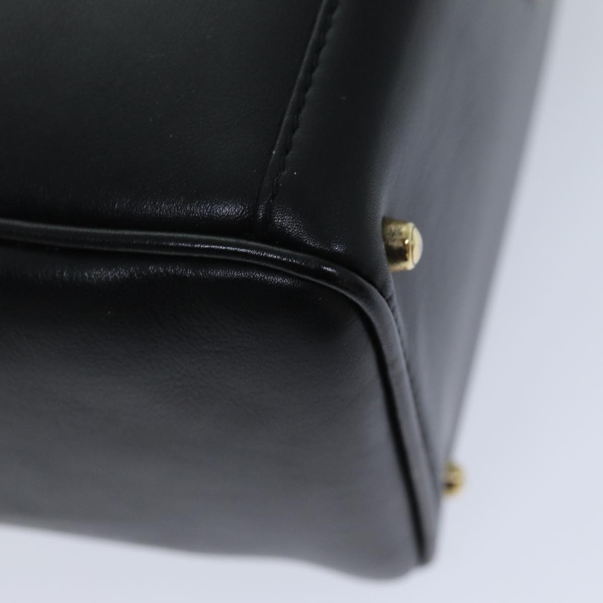 GUCCI Bamboo Hand Bag Leather 2way Black 000 2122 0316 75691
