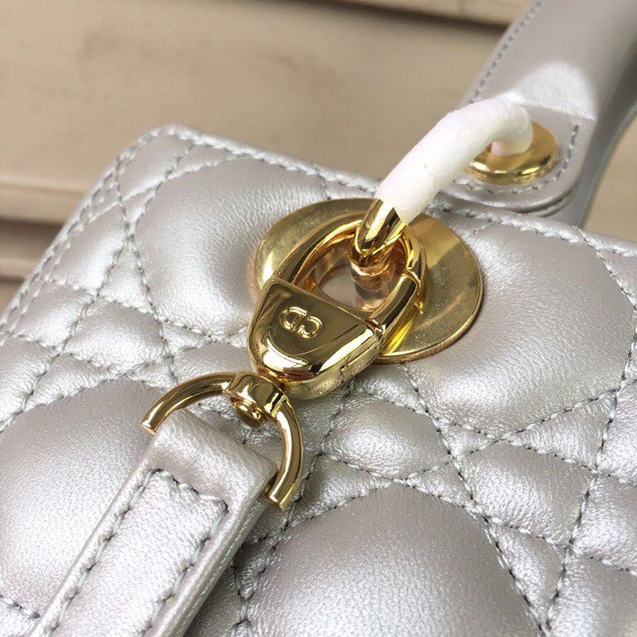 GLAMI MeGLAMIum Lady Bag Gold Toned Hardware For Women 9.5in/24cm CD