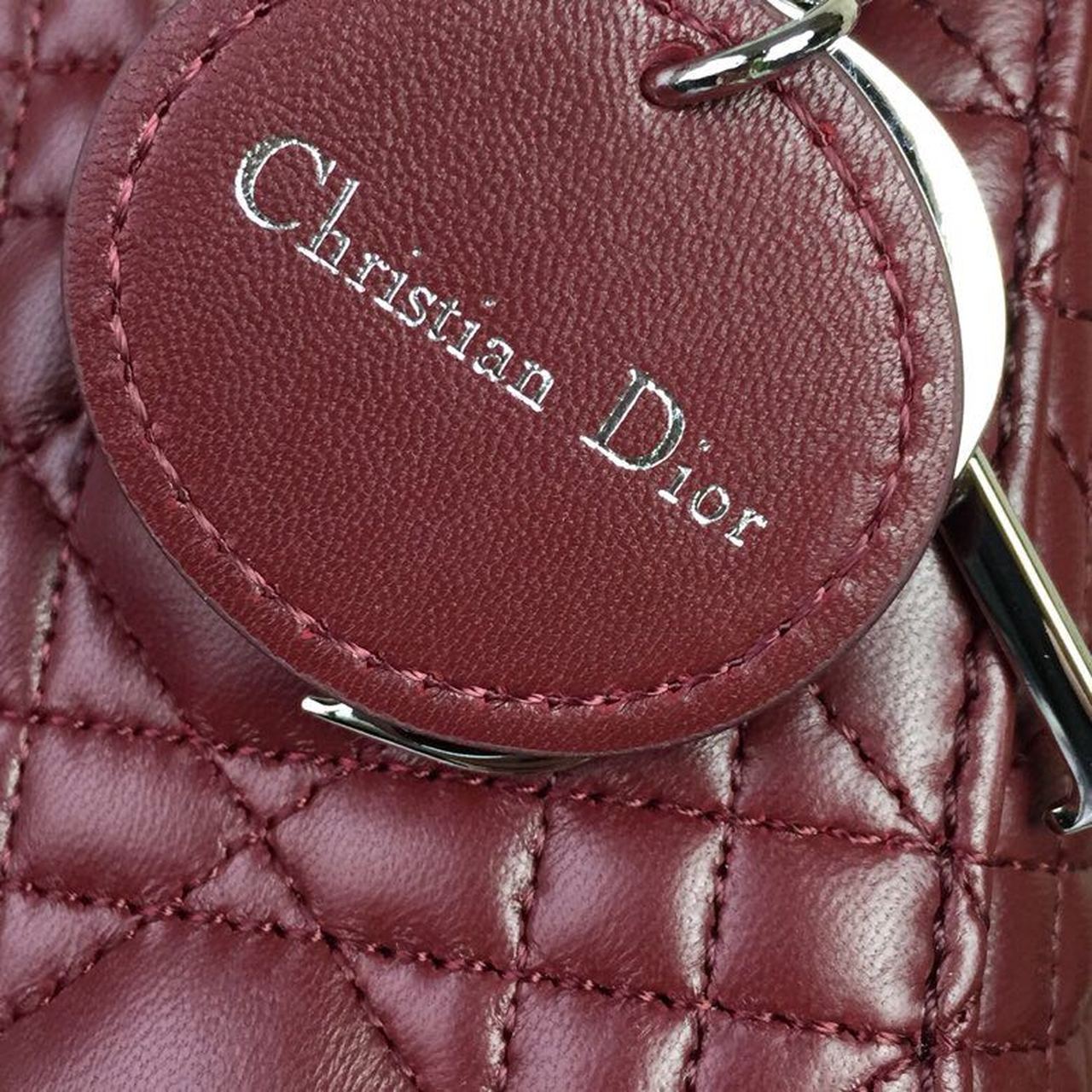 GLAMI Mini Lady Bag with Chain Silver Hardware Burgundy For Women 6.5in/17cm CD