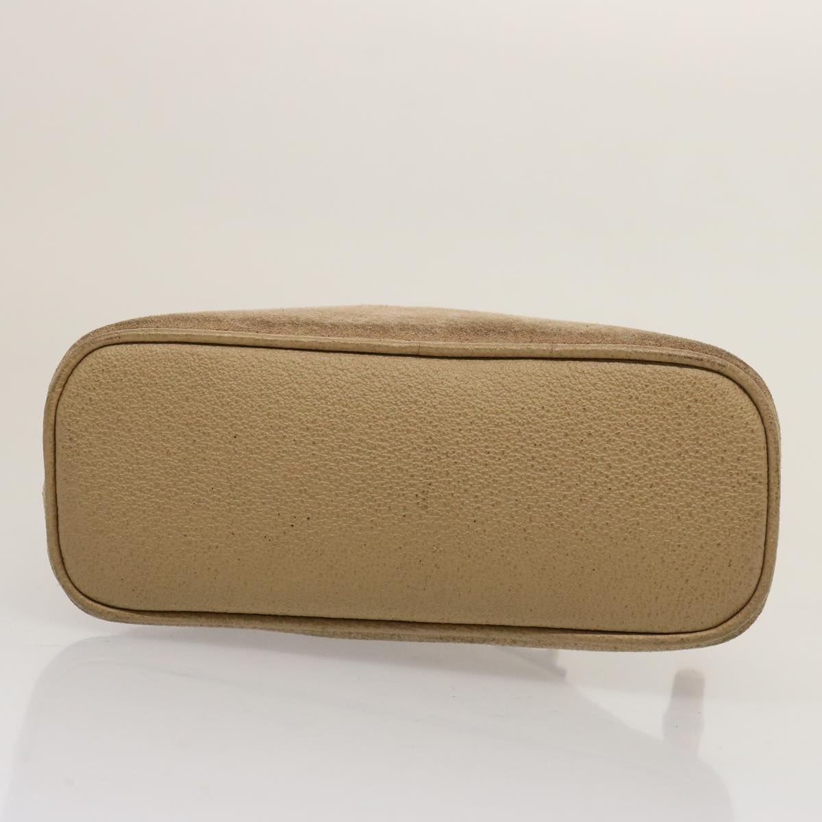 GUCCI Bamboo Hand Bag Suede 2way Beige 007 2032 0231 75795