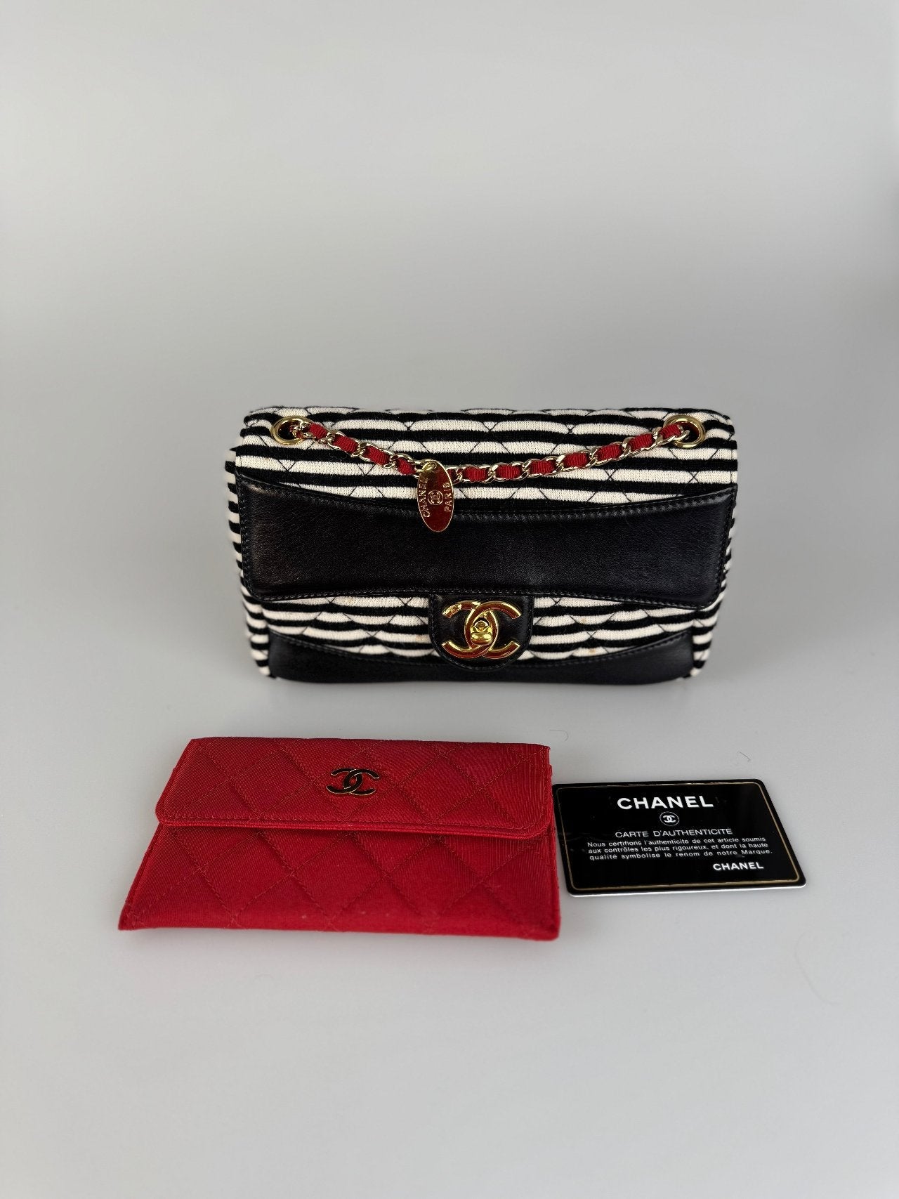 GLM-Sailor Bag Blue 2014 Striped Mini Rectangle Classic Single Flap Shoulder Bag