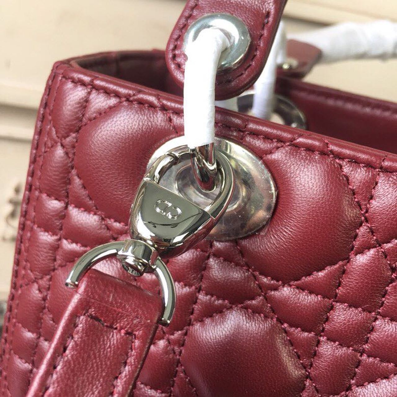 GLAMI MeGLAMIum Lady Bag Silver Hardware Burgundy For Women 9.5in/24cm CD