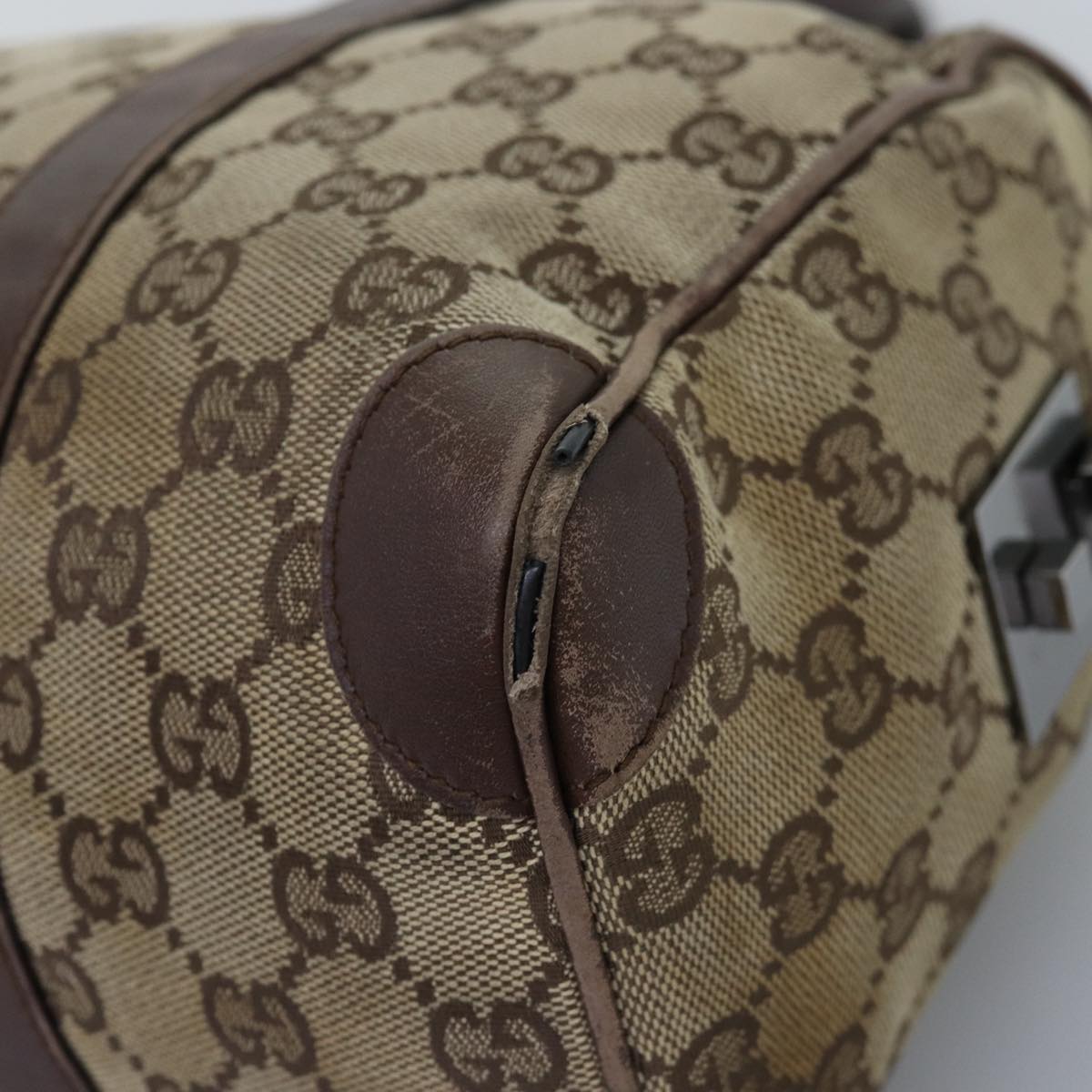 GUCCI GG Canvas Hand Bag Beige 30458 75831