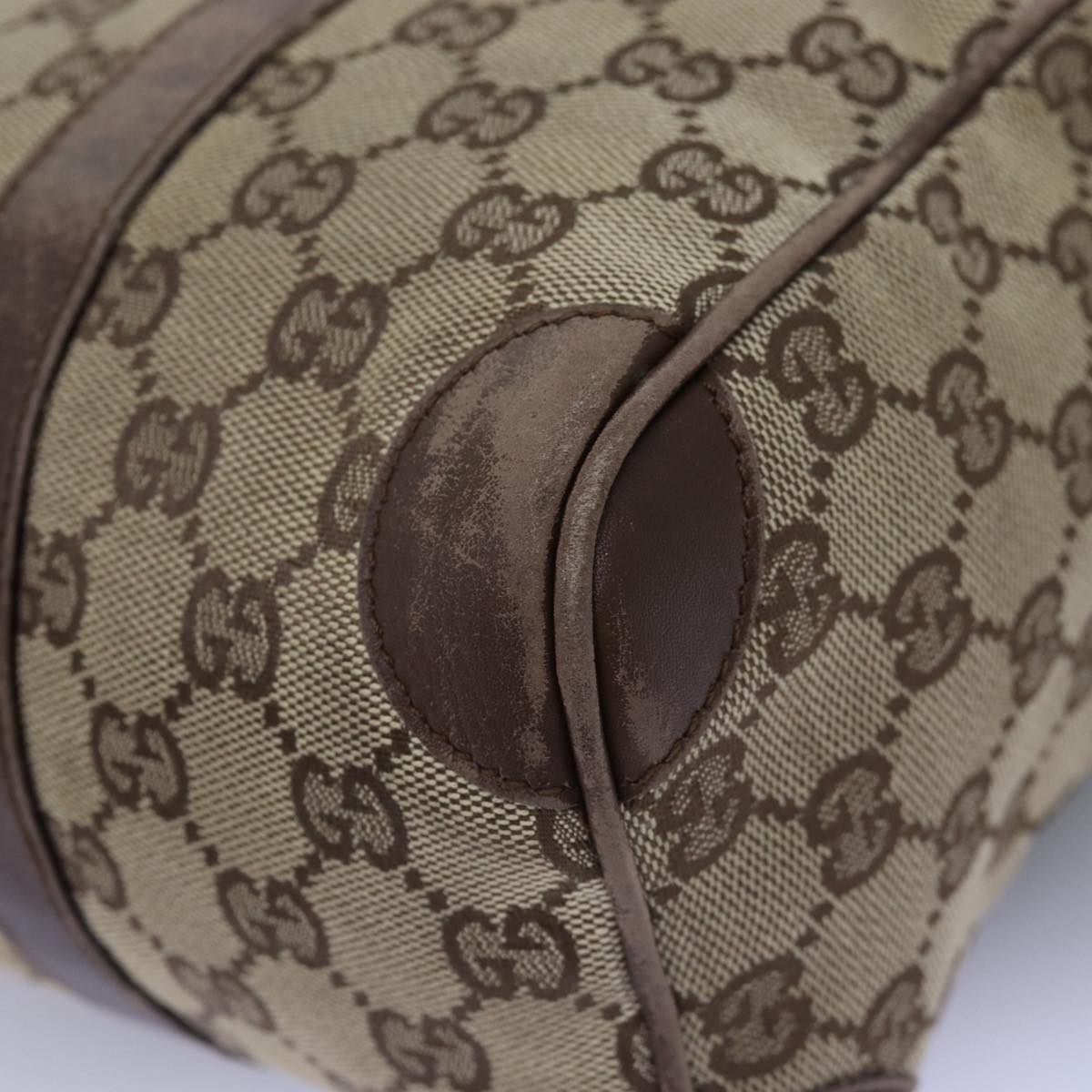 GUCCI GG Canvas Hand Bag Beige 30458 75831