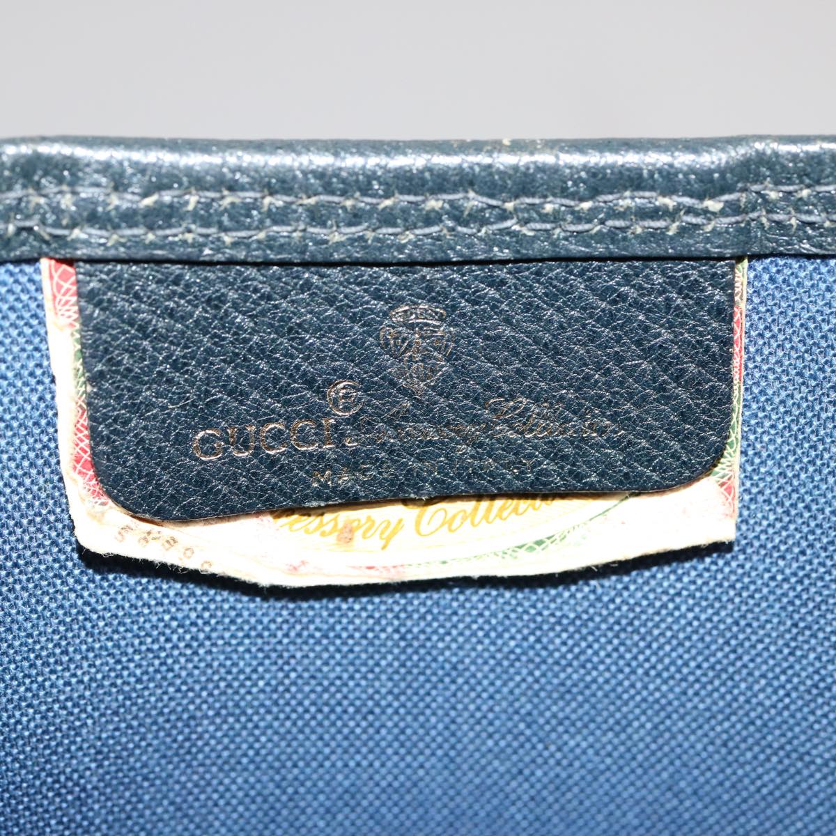 GUCCI GG Supreme Sherry Line Tote Bag PVC Navy Red 39 02 003 75833