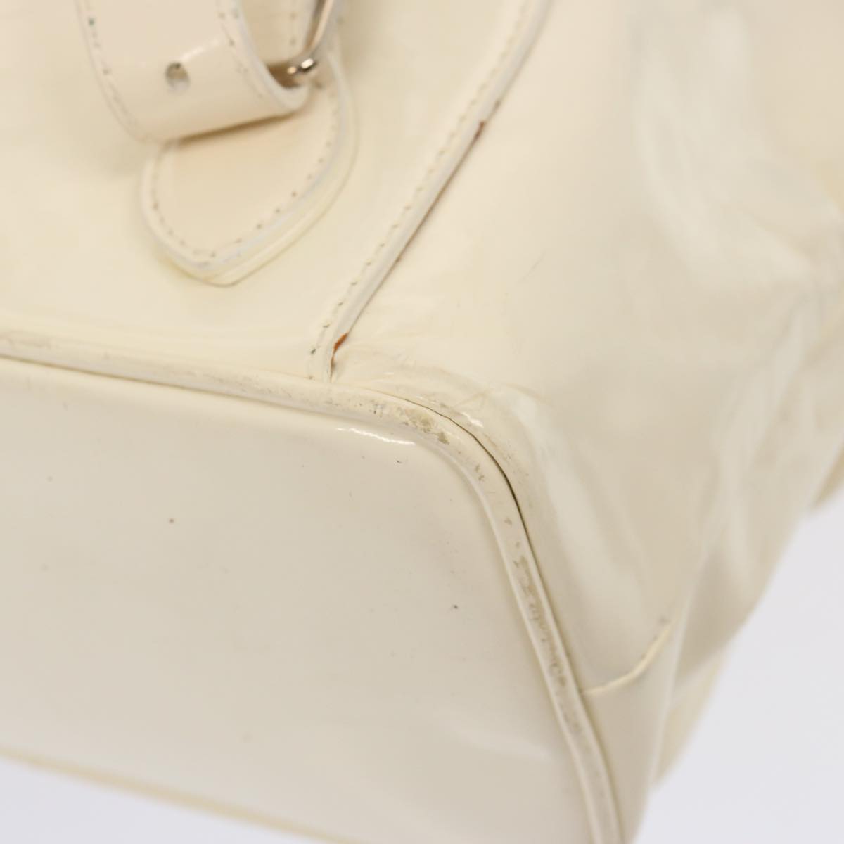 GUCCI Bamboo Backpack Patent leather White 003 2058 0016 5 75834