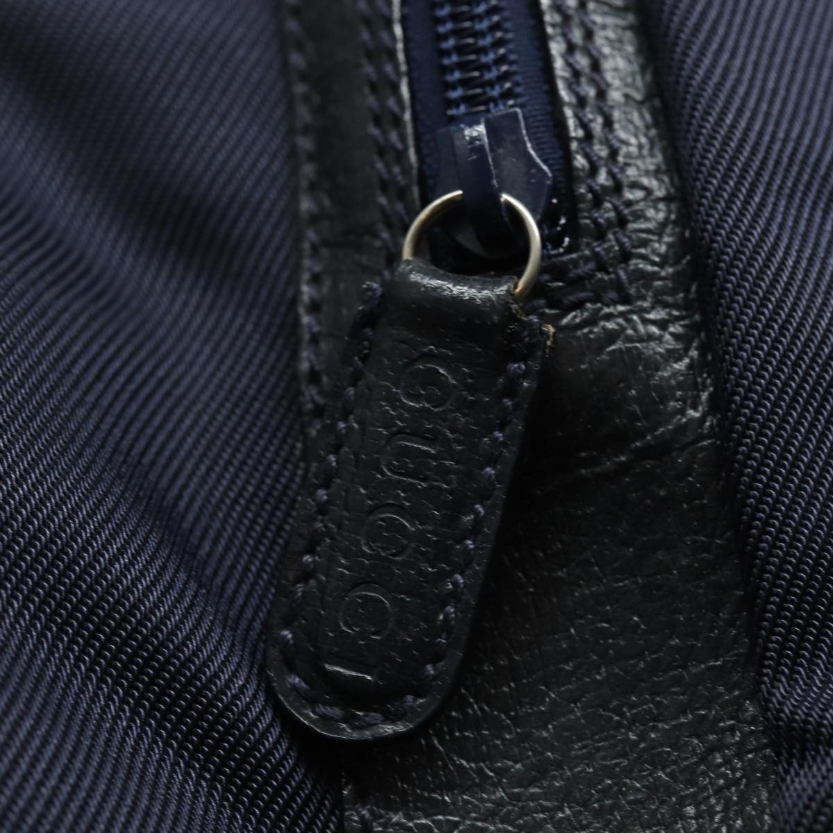 GUCCI Backpack Nylon Leather Navy 019 2058 0173 5 75835