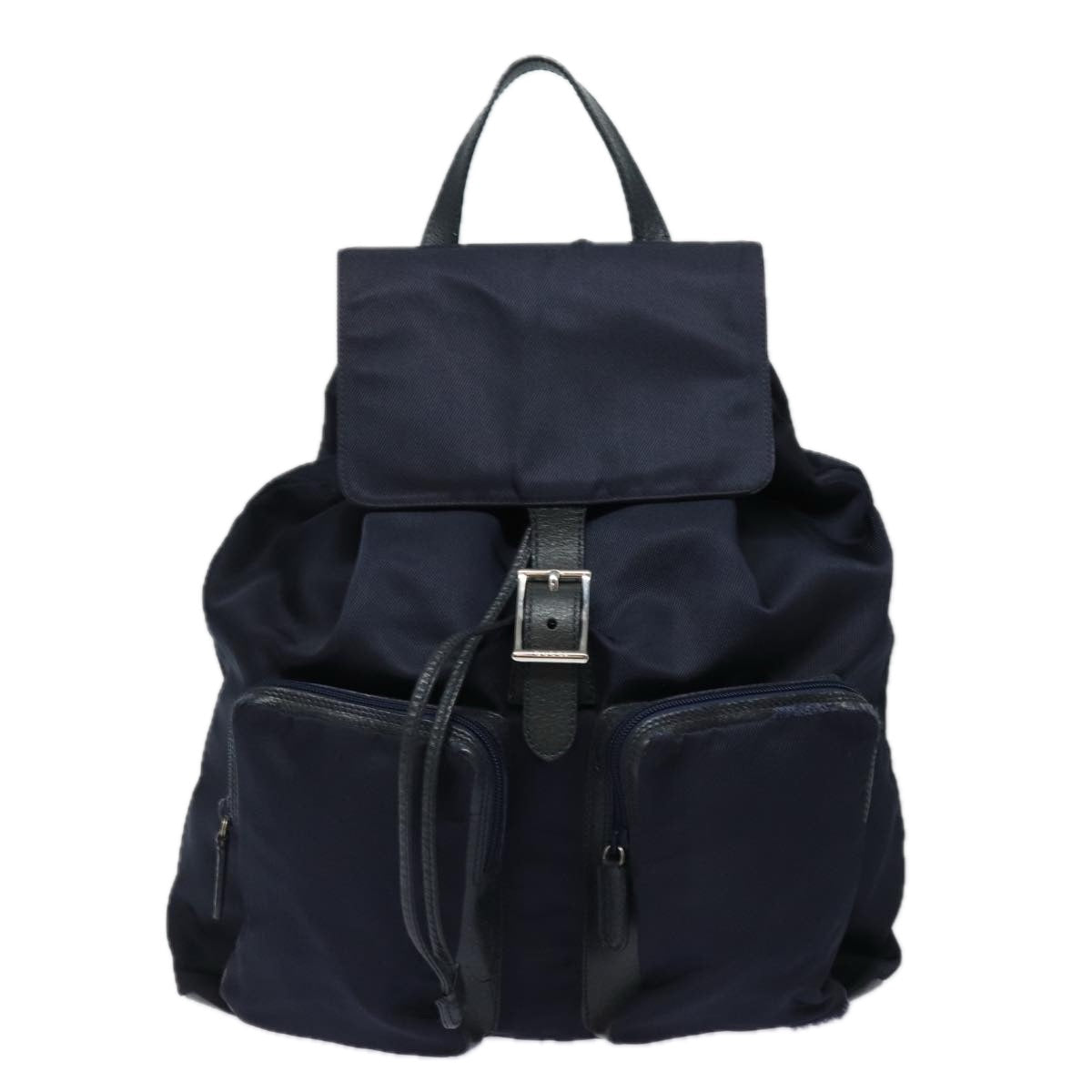 GUCCI Backpack Nylon Leather Navy 019 2058 0173 5 75835