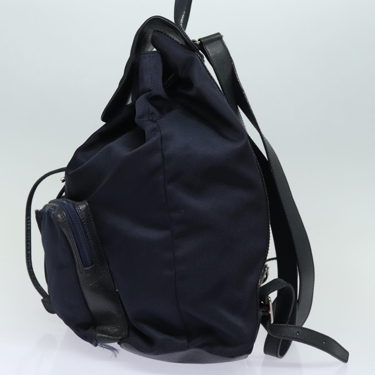 GUCCI Backpack Nylon Leather Navy 019 2058 0173 5 75835